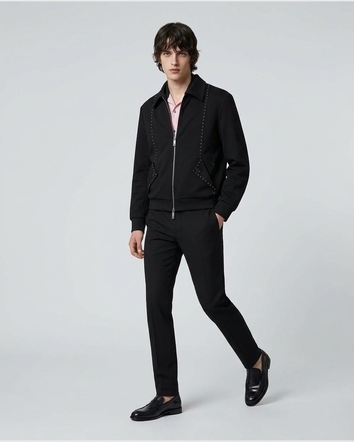 Giacca Harrington con Borchie
