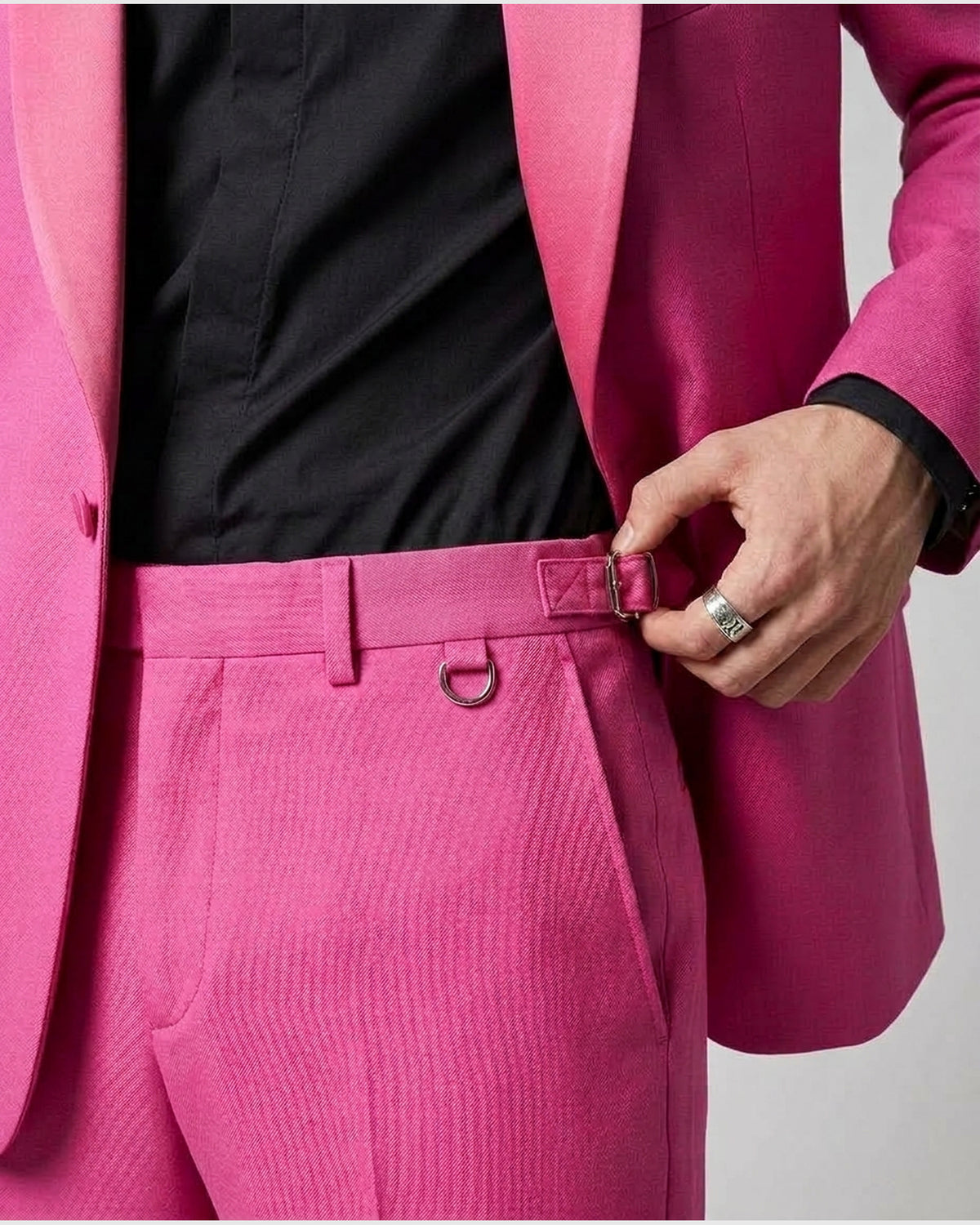 Pantaloni Sartoriali con Dettagli D-Ring
