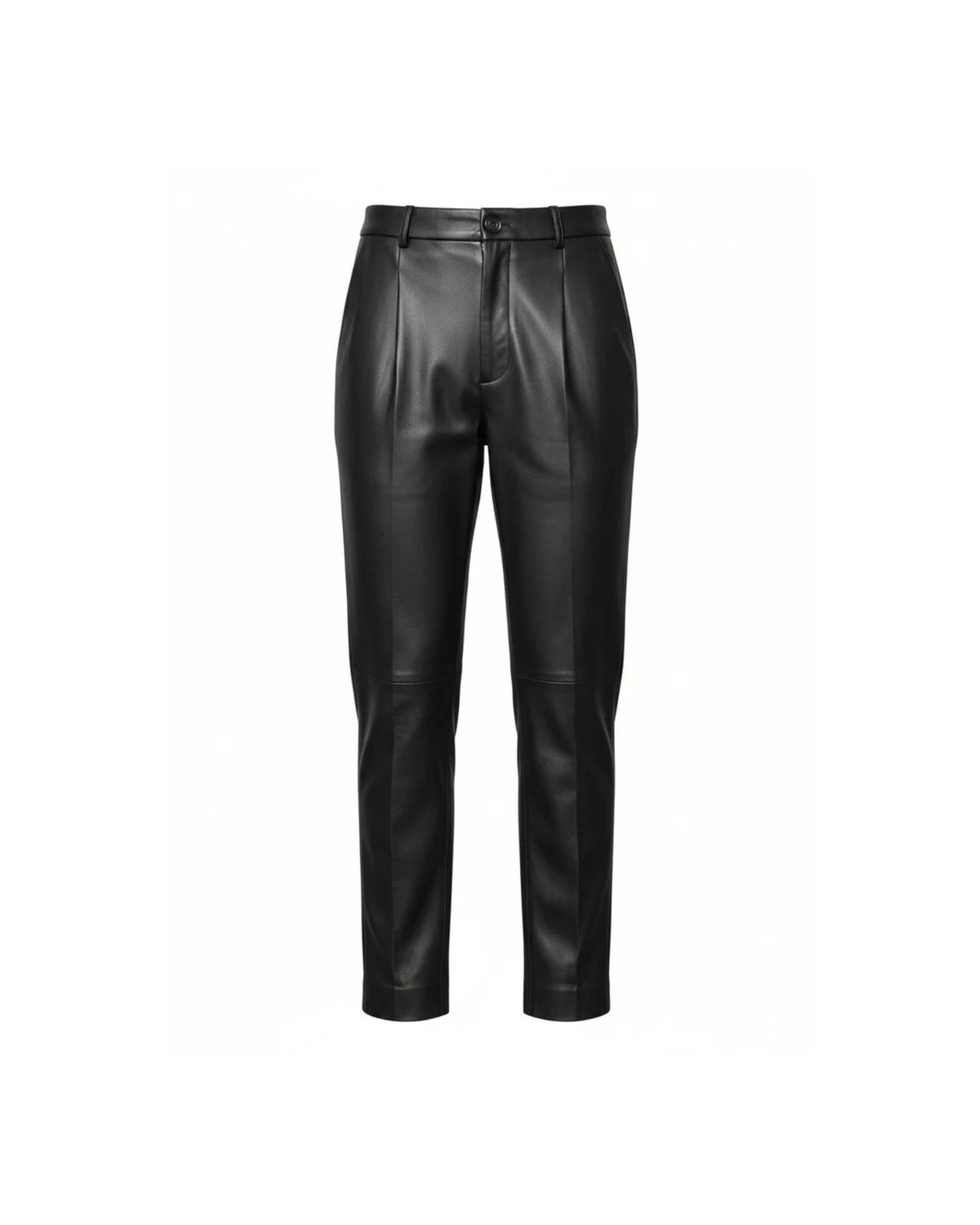 Pantaloni in Pelle con Pince