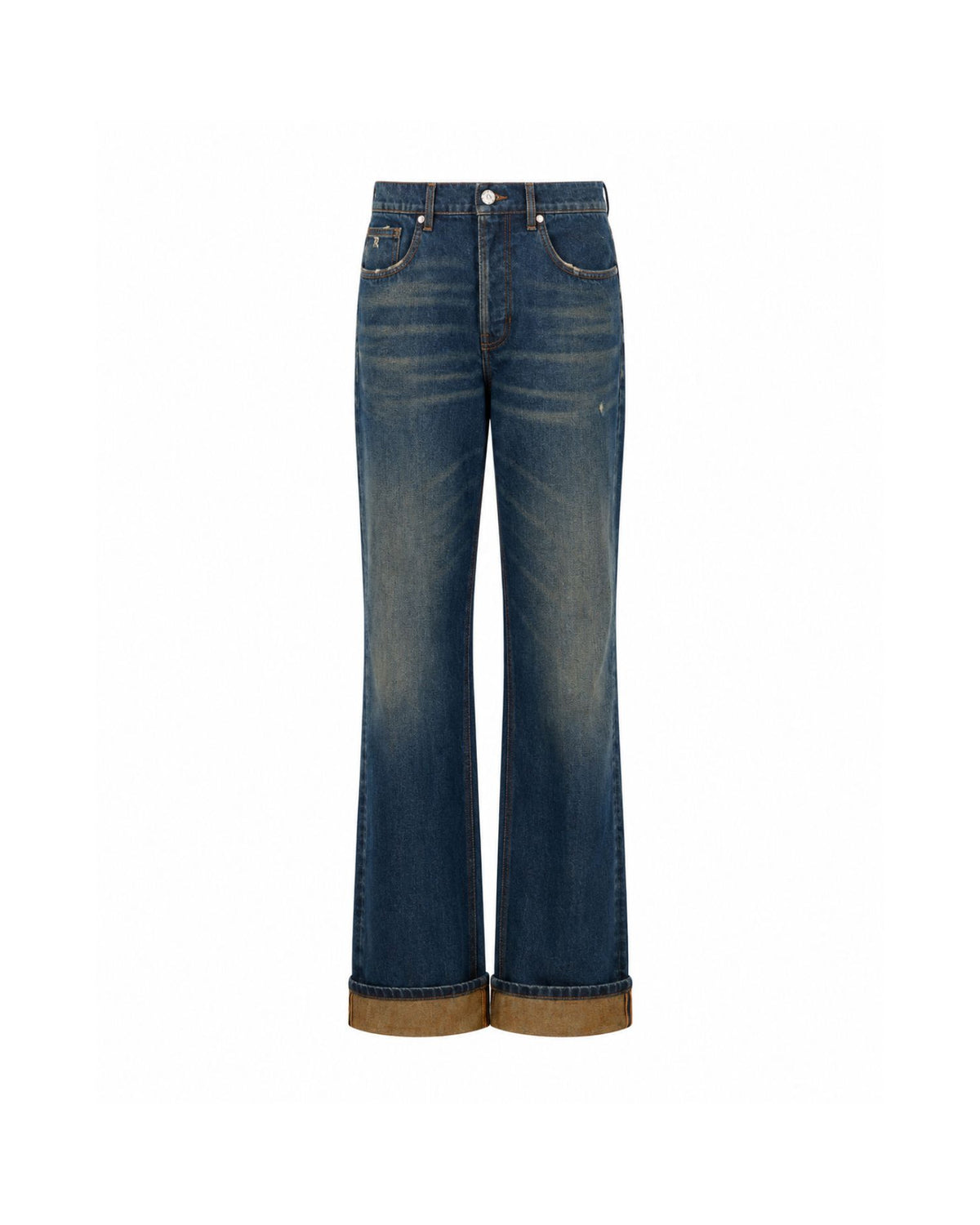 Jeans Bootcut Effetto Vintage con Union Jack