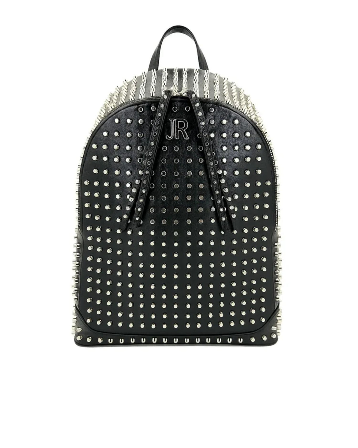 Zaino con Borchie All-Over e Logo Metallico