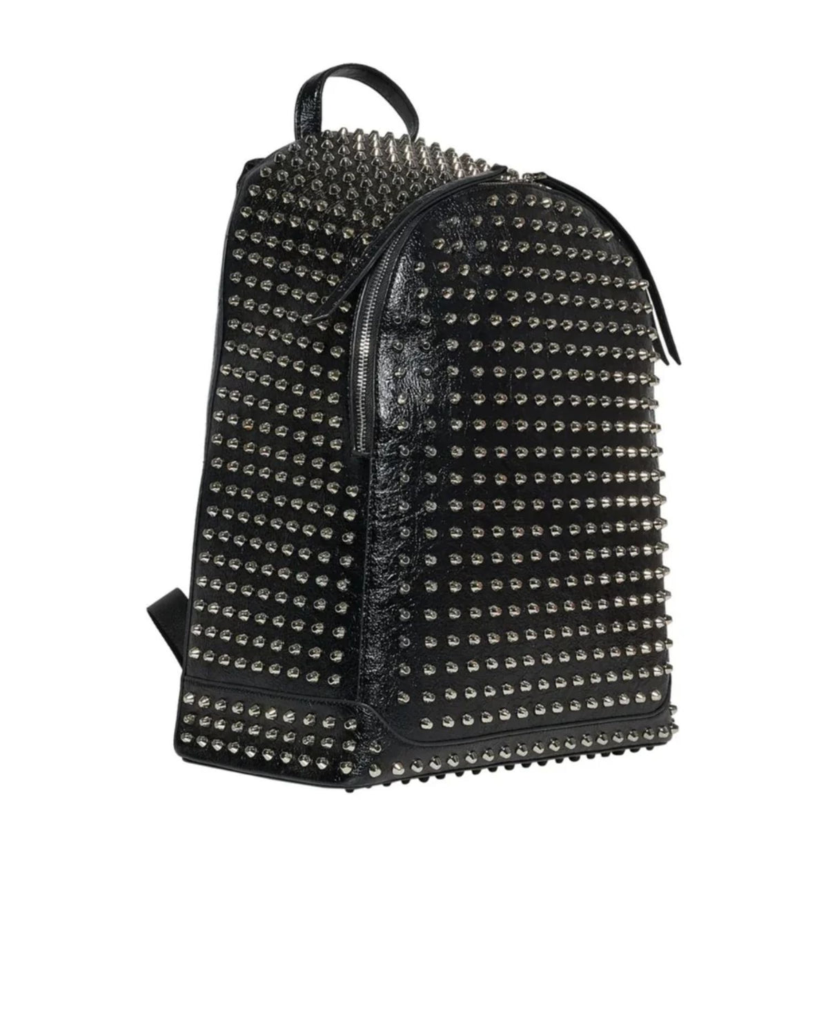 Zaino con Borchie All-Over e Logo Metallico