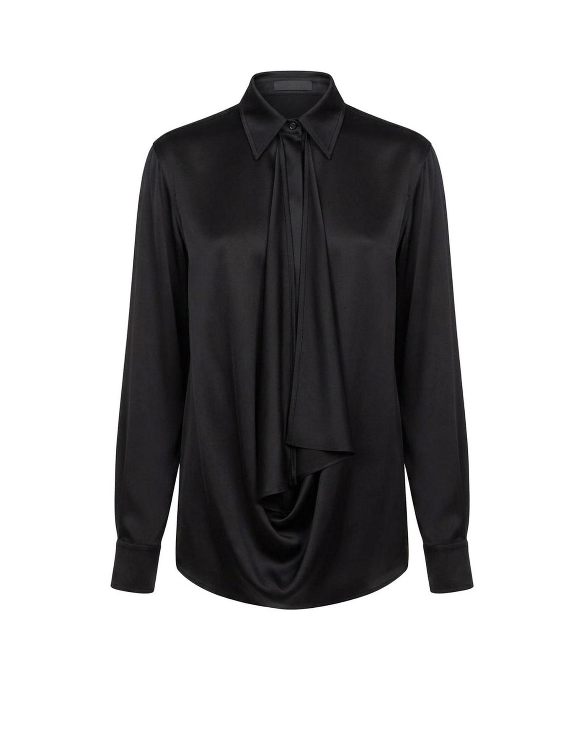 Camicia Fluida con Drappeggio Frontale