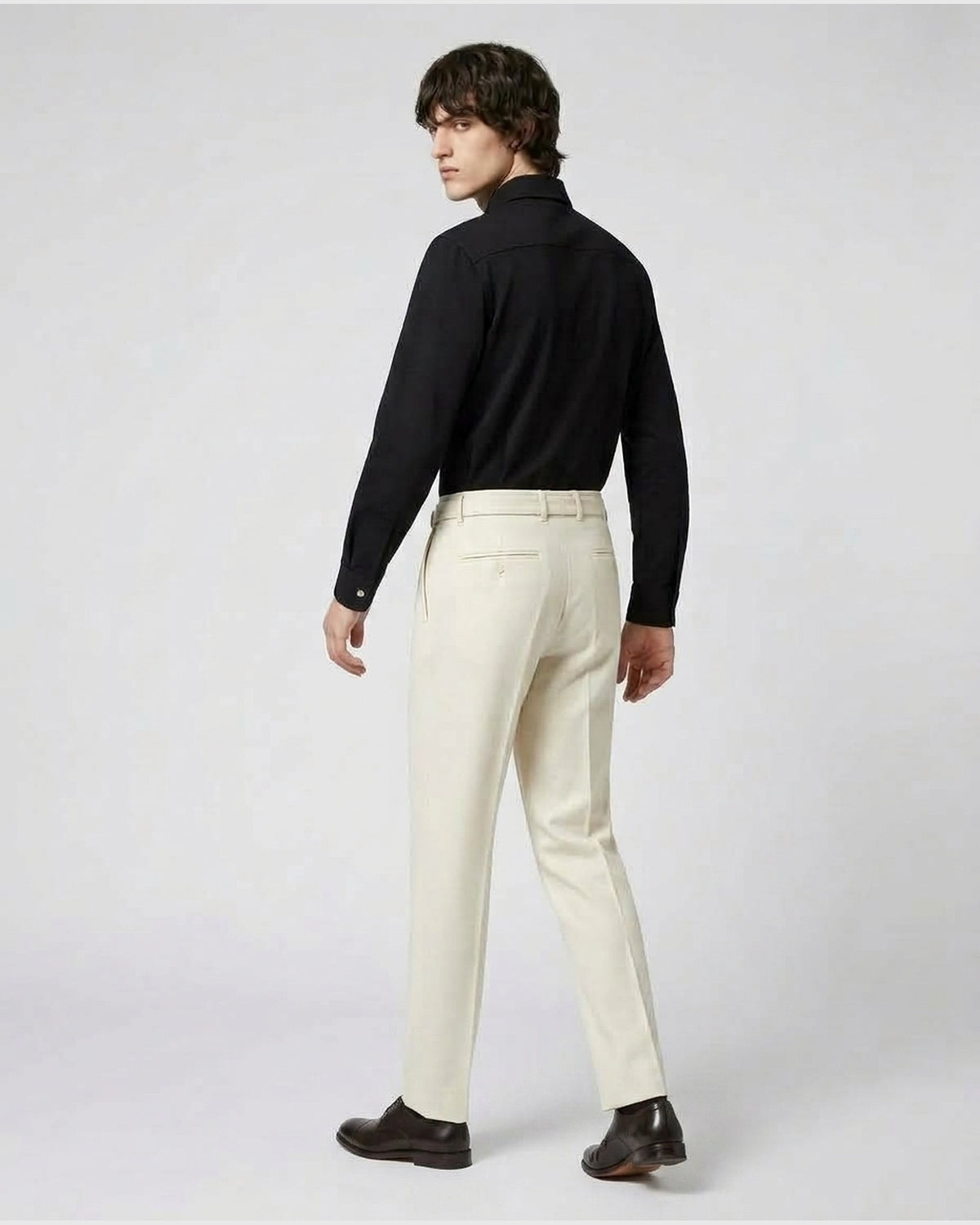 Pantaloni Sartoriali con Cintura e Piega Stirata