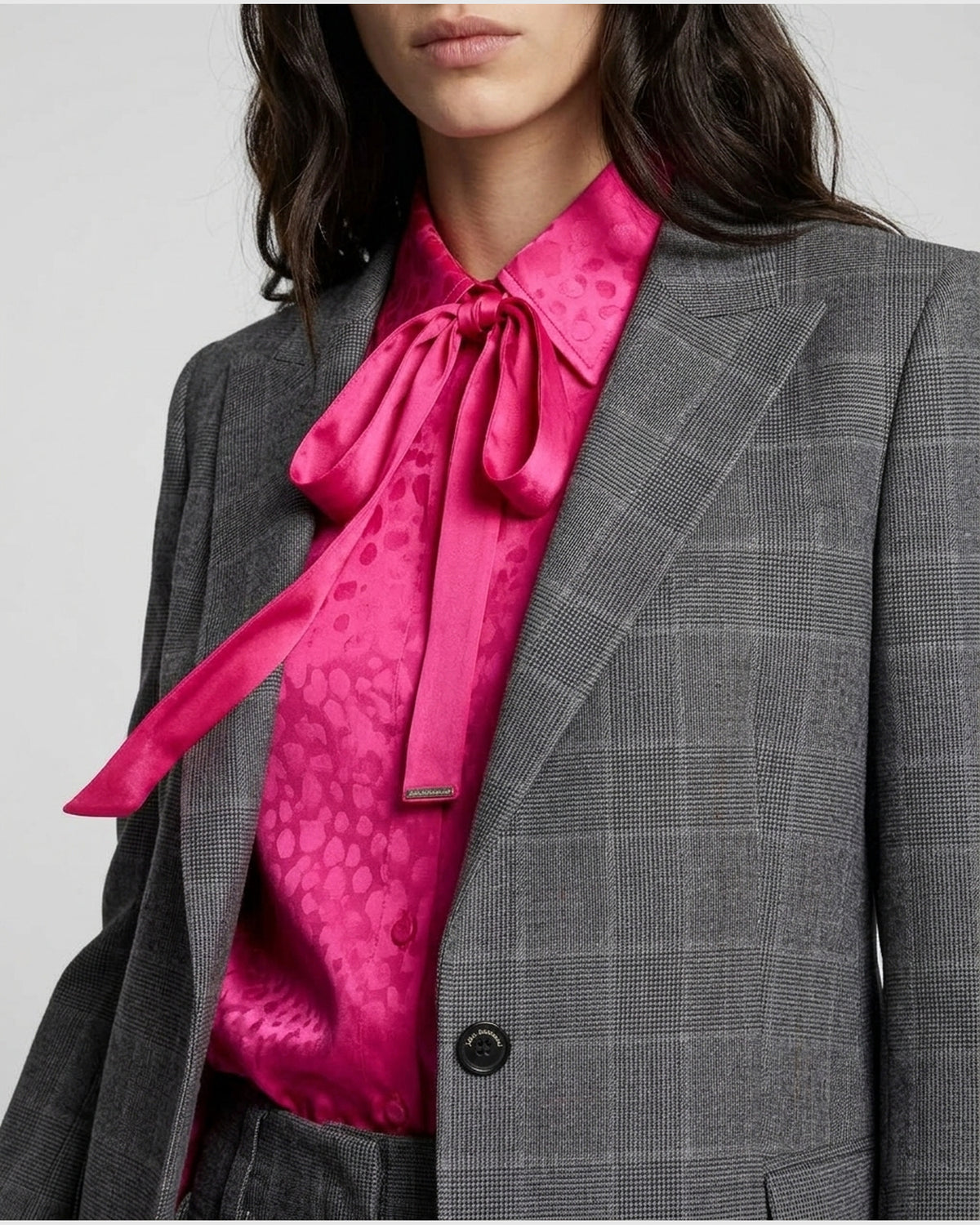 Blazer Sartoriale Principe di Galles con Fodera a Contrasto