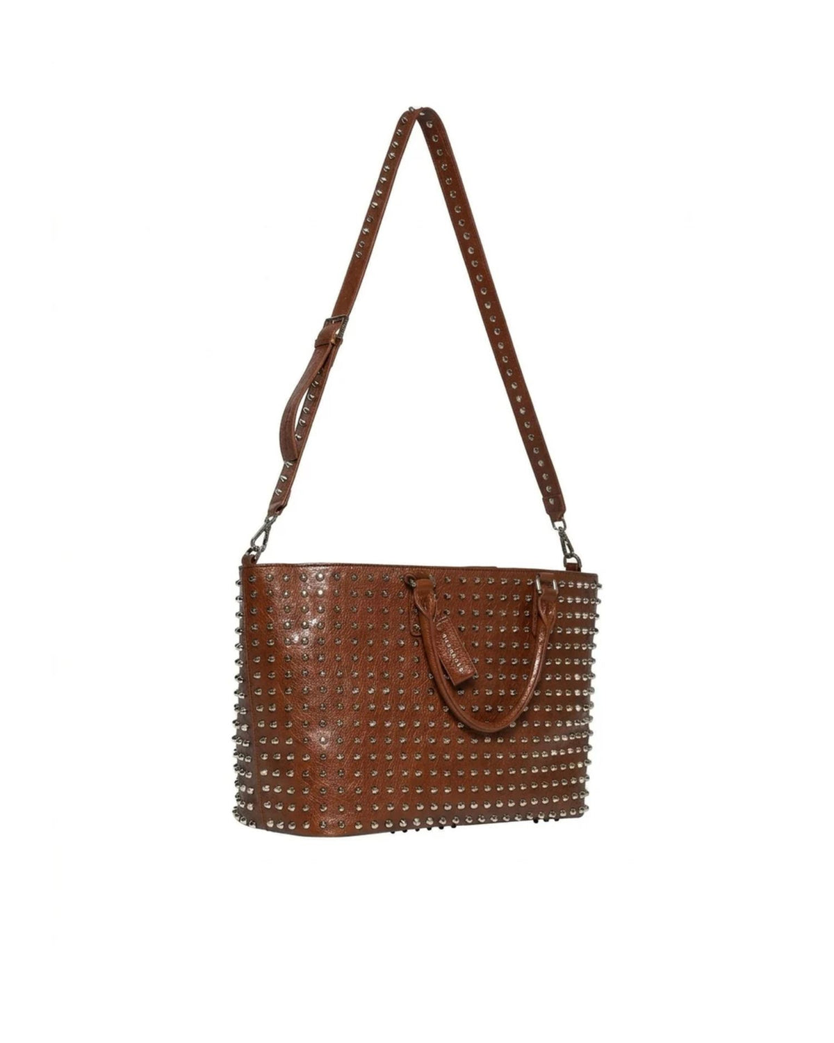 Borsa Shopping con Borchie All-Over e Tracolla