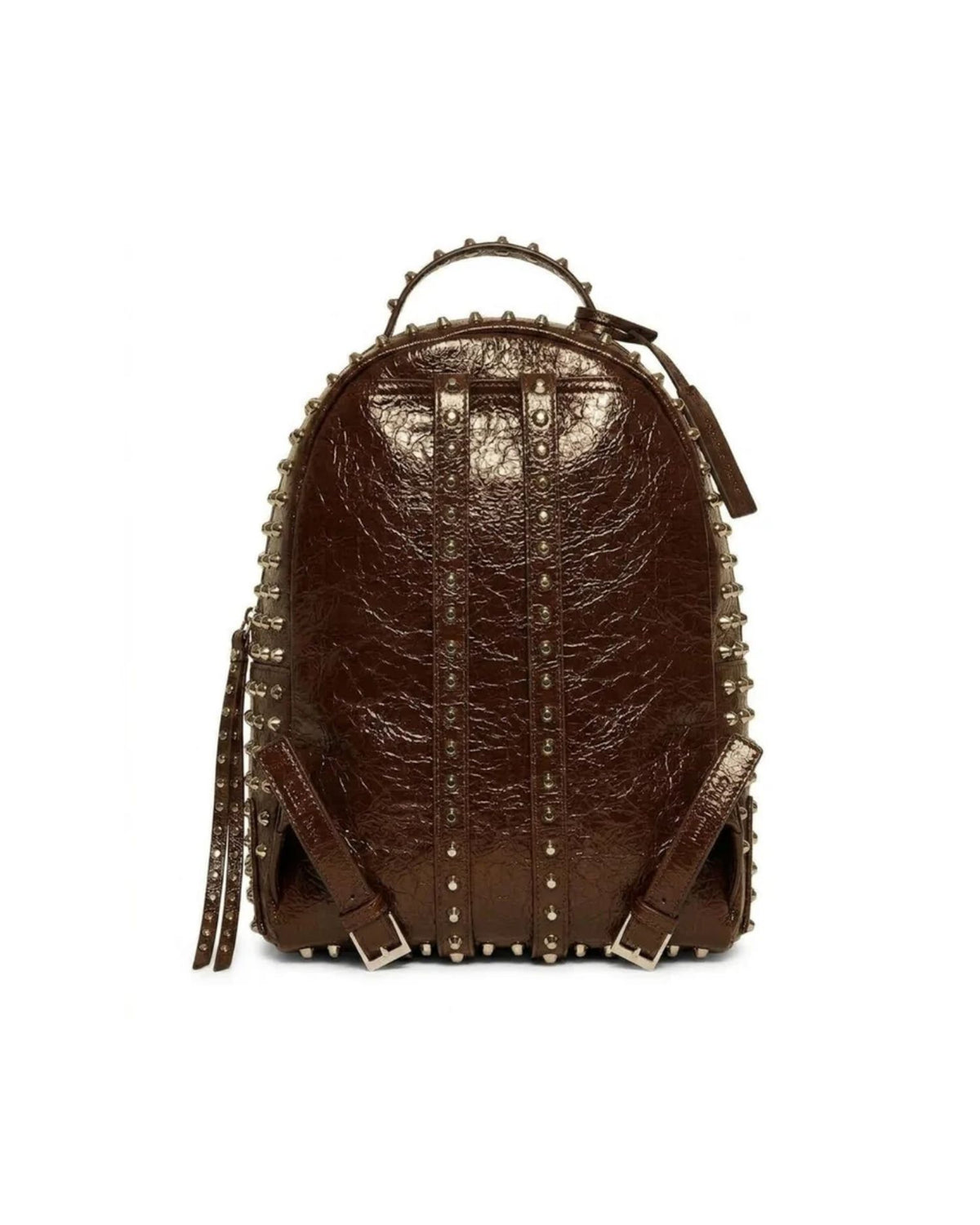 Zaino con Borchie All-Over e Logo Metallico