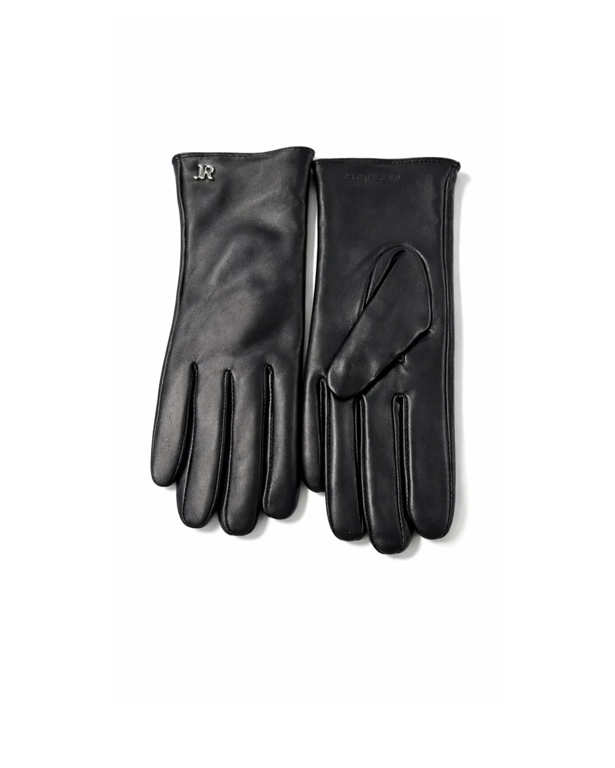 Guanti in Pelle con Logo Metallico
