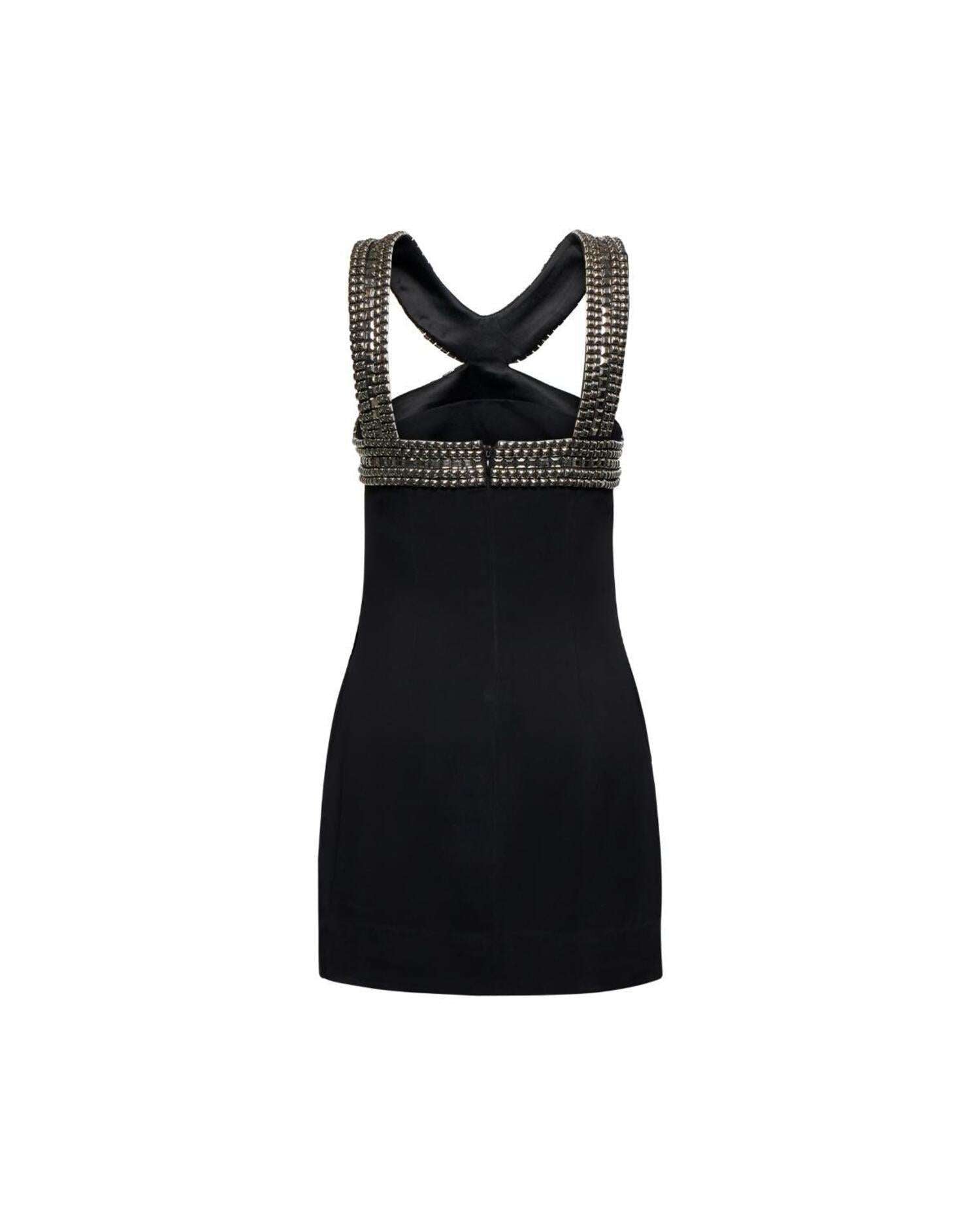 Abito corto con dettagli gioiello Abito