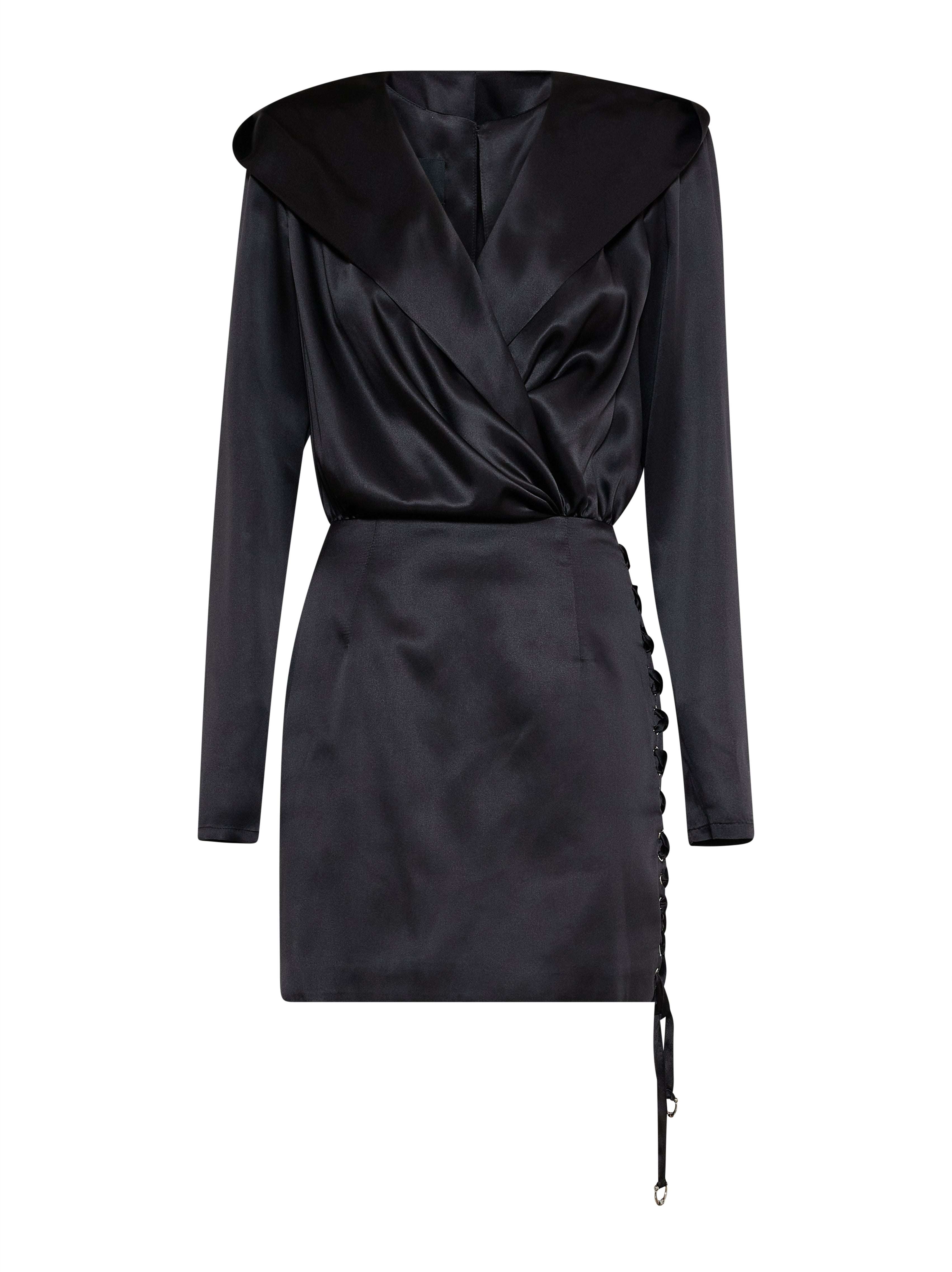 Abito Corto con Scollo Incrociato e Chiusura Laterale ABITO