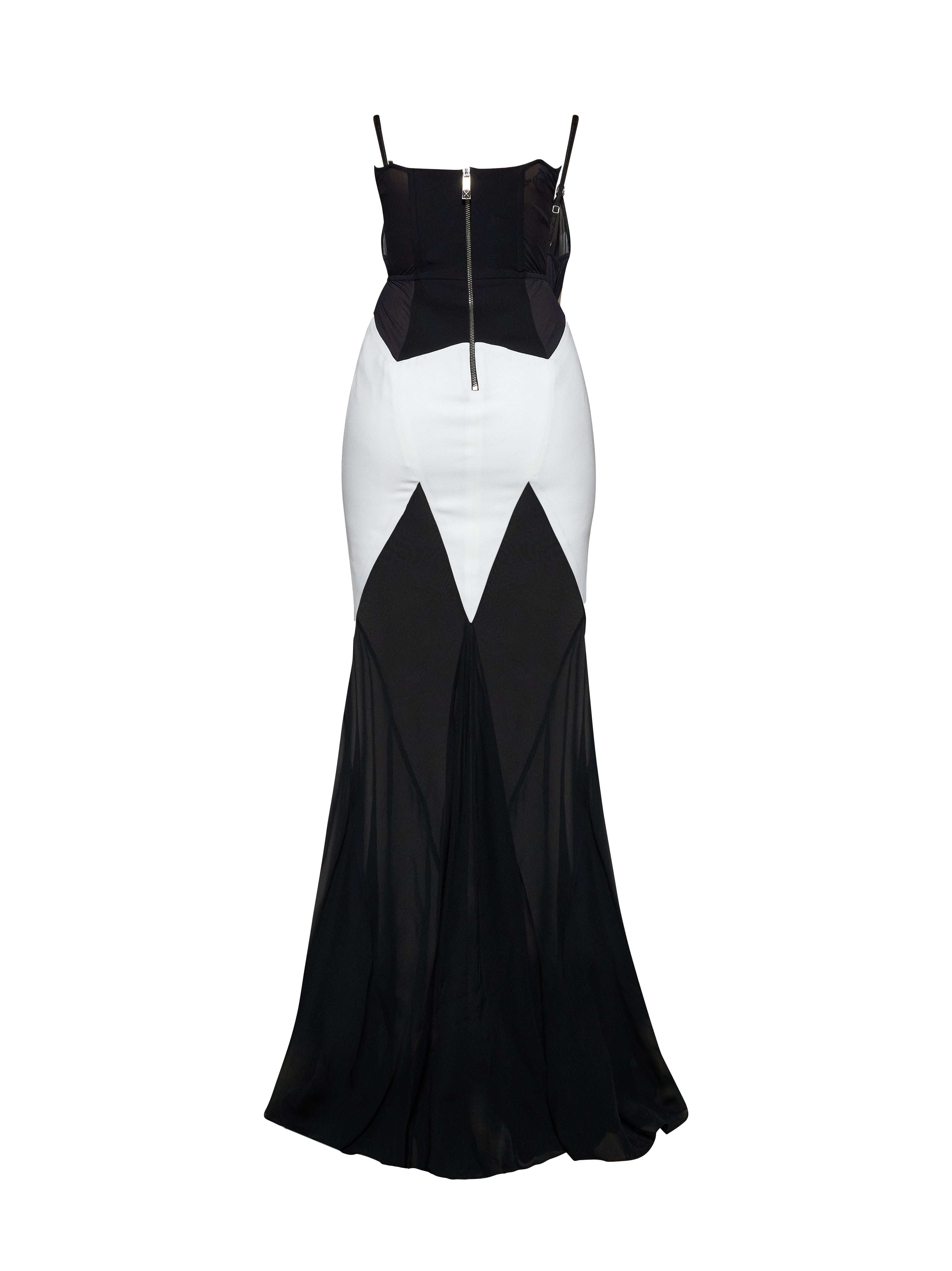 Long dress with contrasting geometric pattern Dress