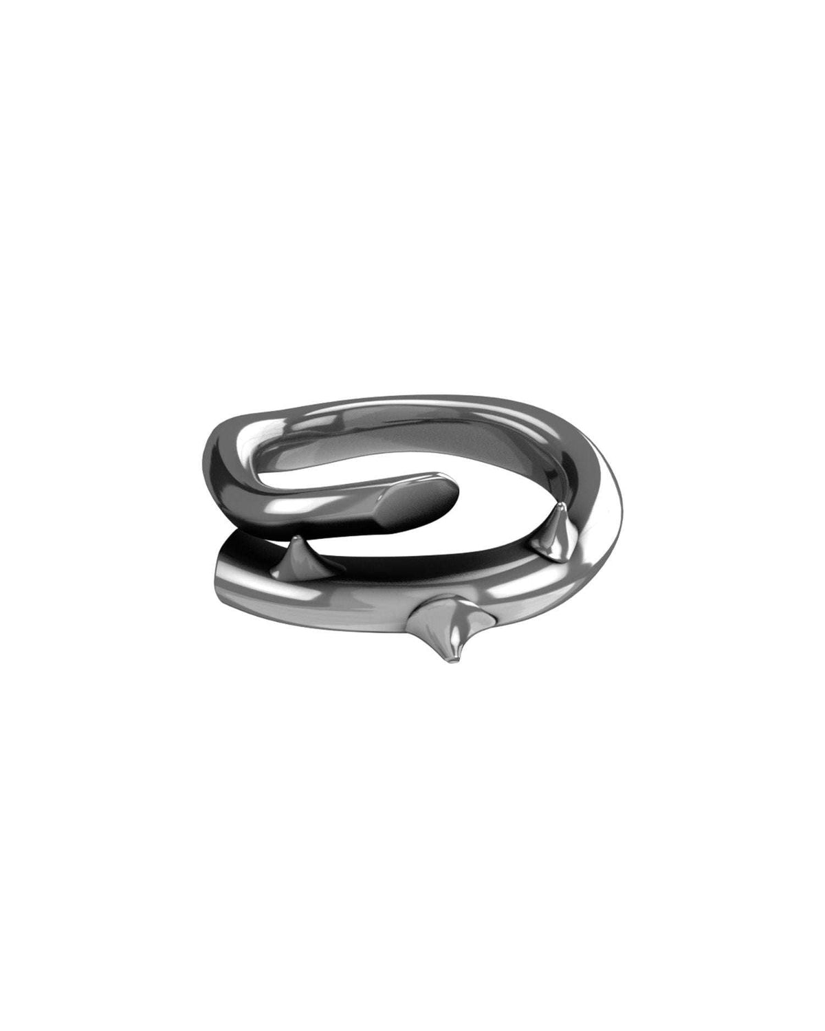 Spiral ring with thorns