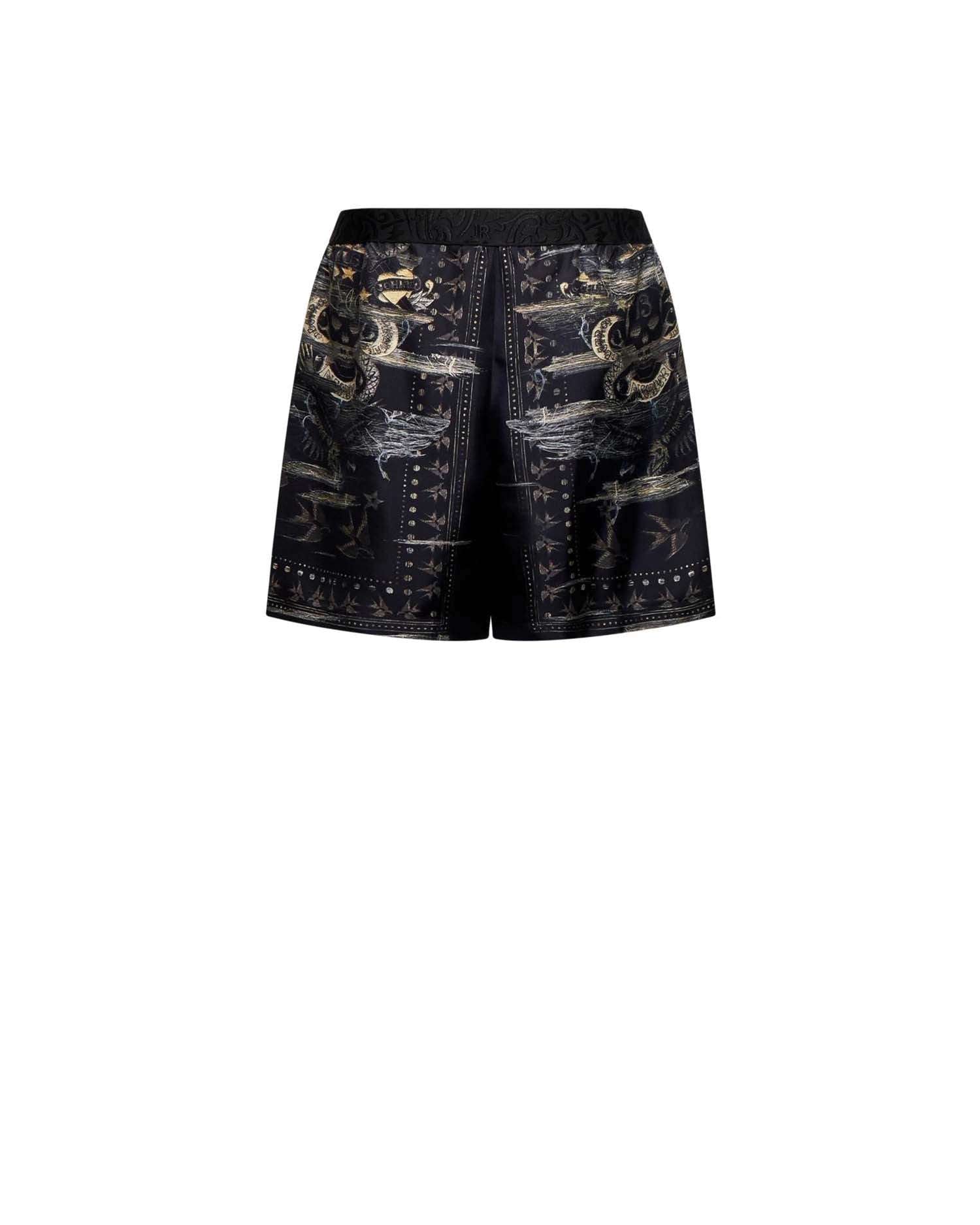 Bermuda in seta con stampa decorativa Bermuda