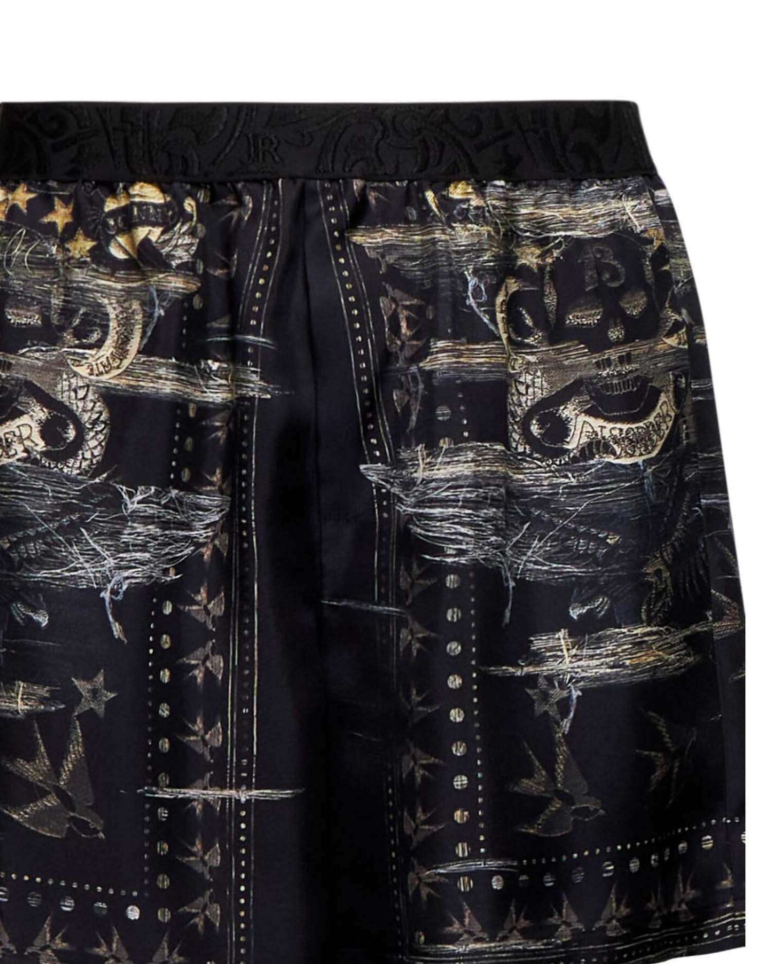 Bermuda in seta con stampa decorativa Bermuda