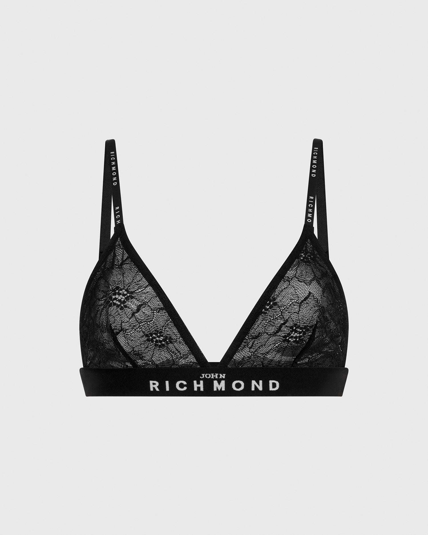 Bipack di reggiseni a triangolo in pizzo con logo UnderwearIntimo