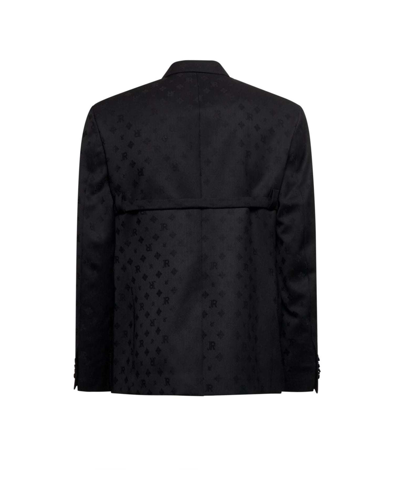 Blazer con motivo tono su tono e dettaglio ad anello Blazer