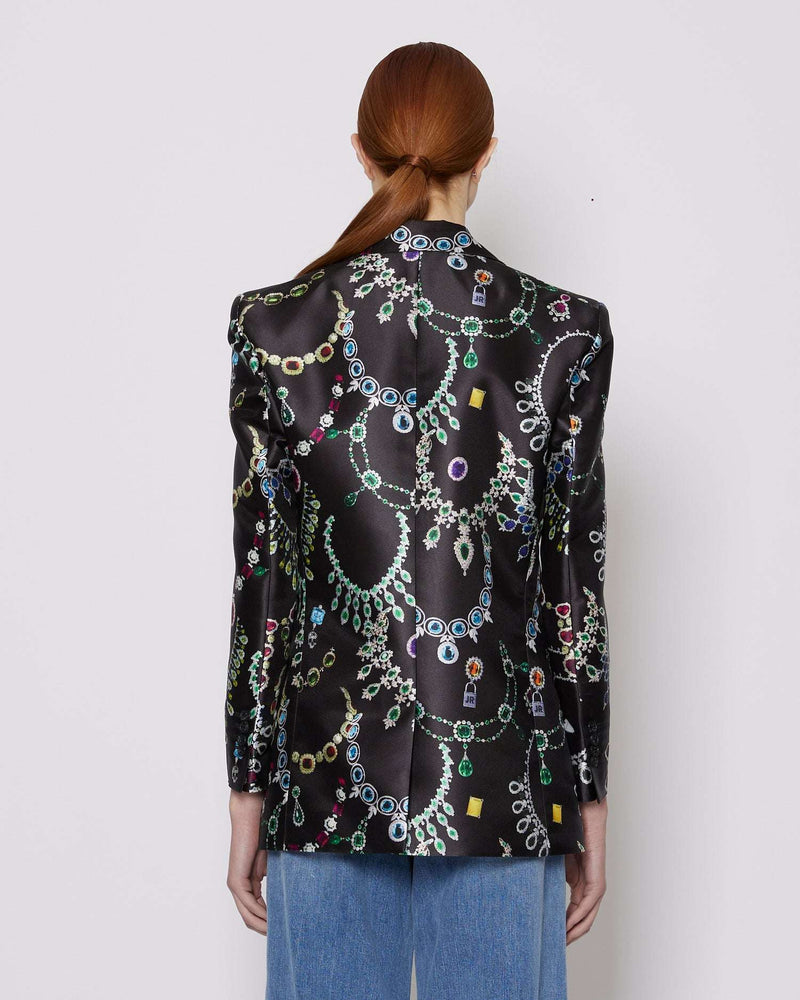 Single breasted blazer with pattern