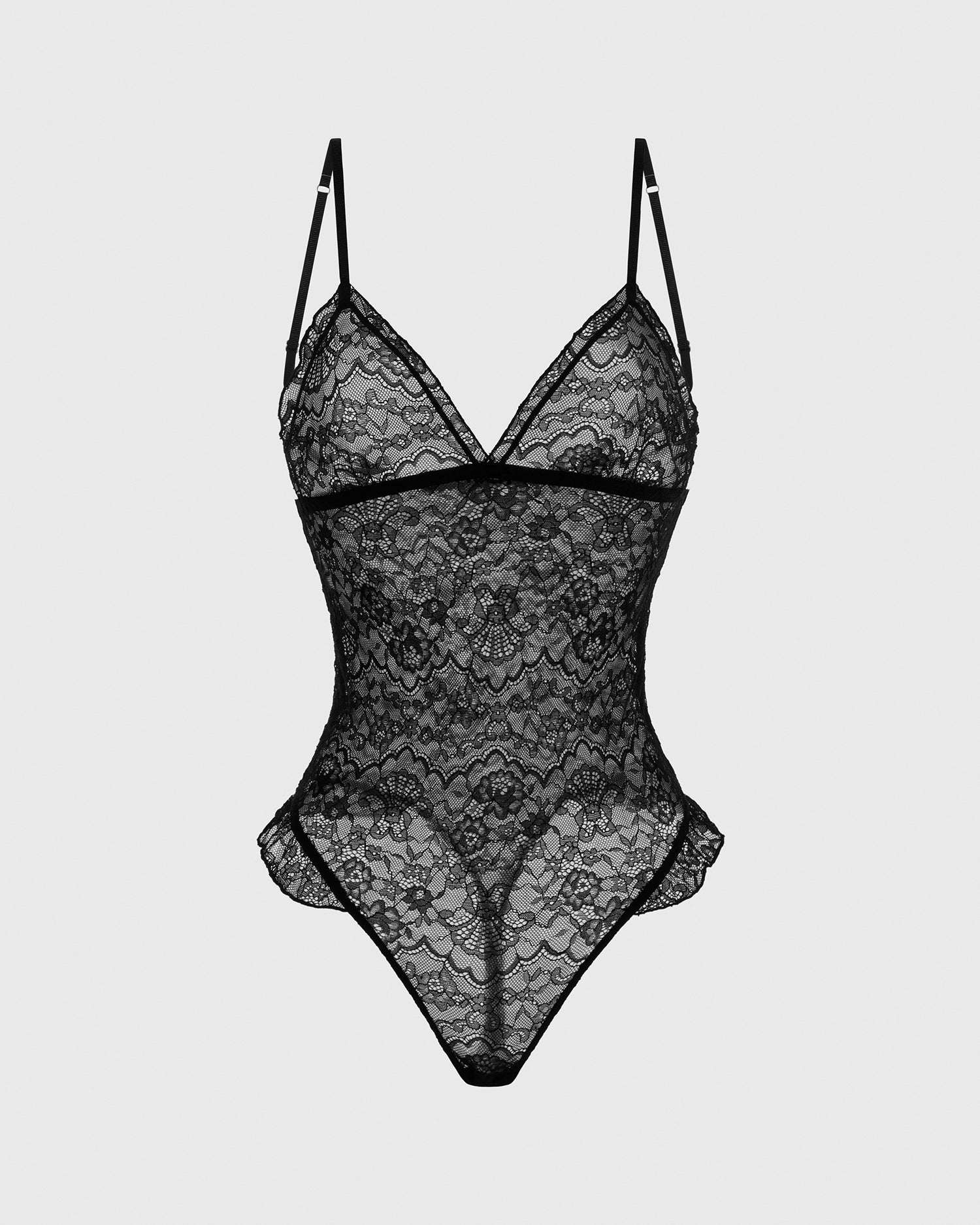 Body in pizzo ricamato