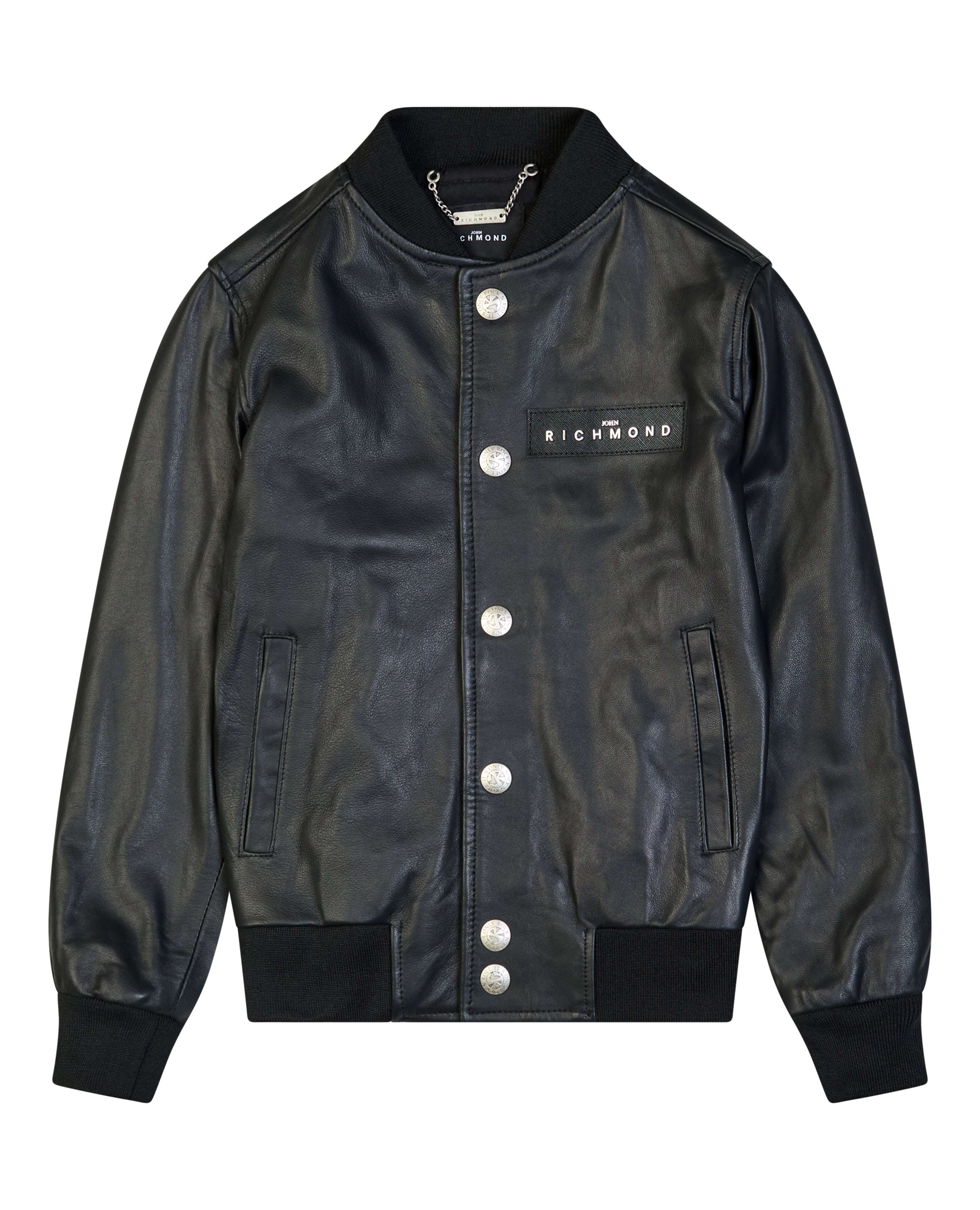 Bomber con bottoni a contrasto Capospalla