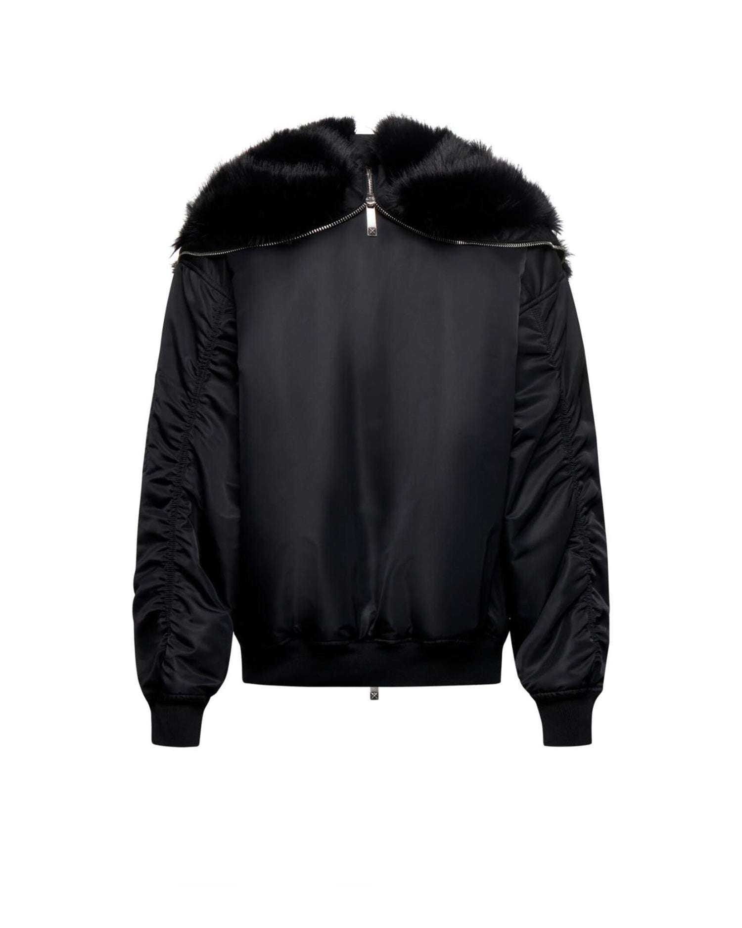 Bomber con cappuccio bordato e tasche Pantaloni