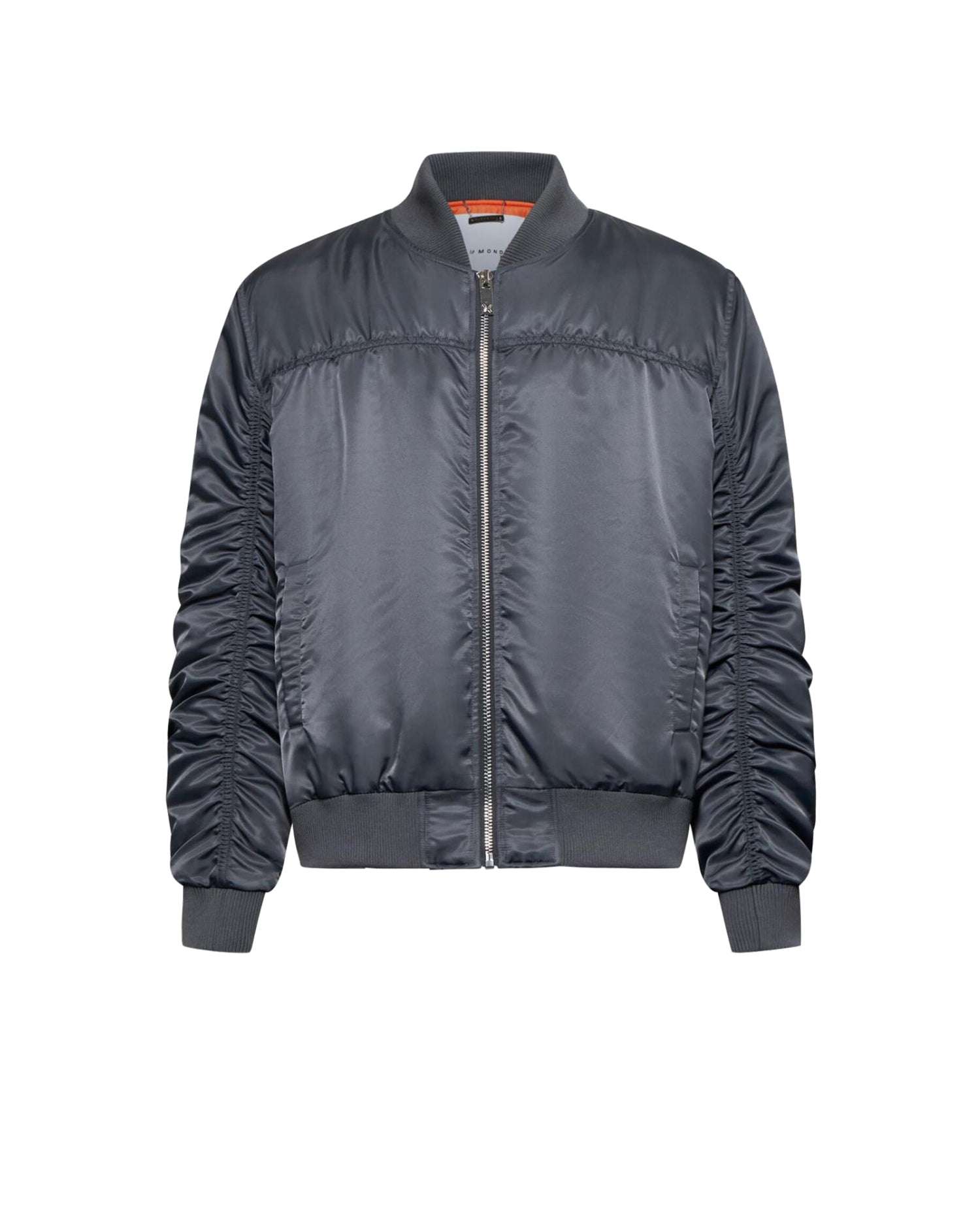 Bomber uomo con zip e maniche arricciate Capispalla