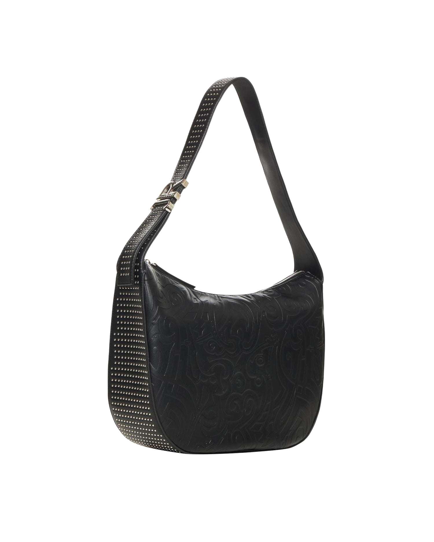 Borsa a spalla dal design inciso con dettagli sofisticati Borsa