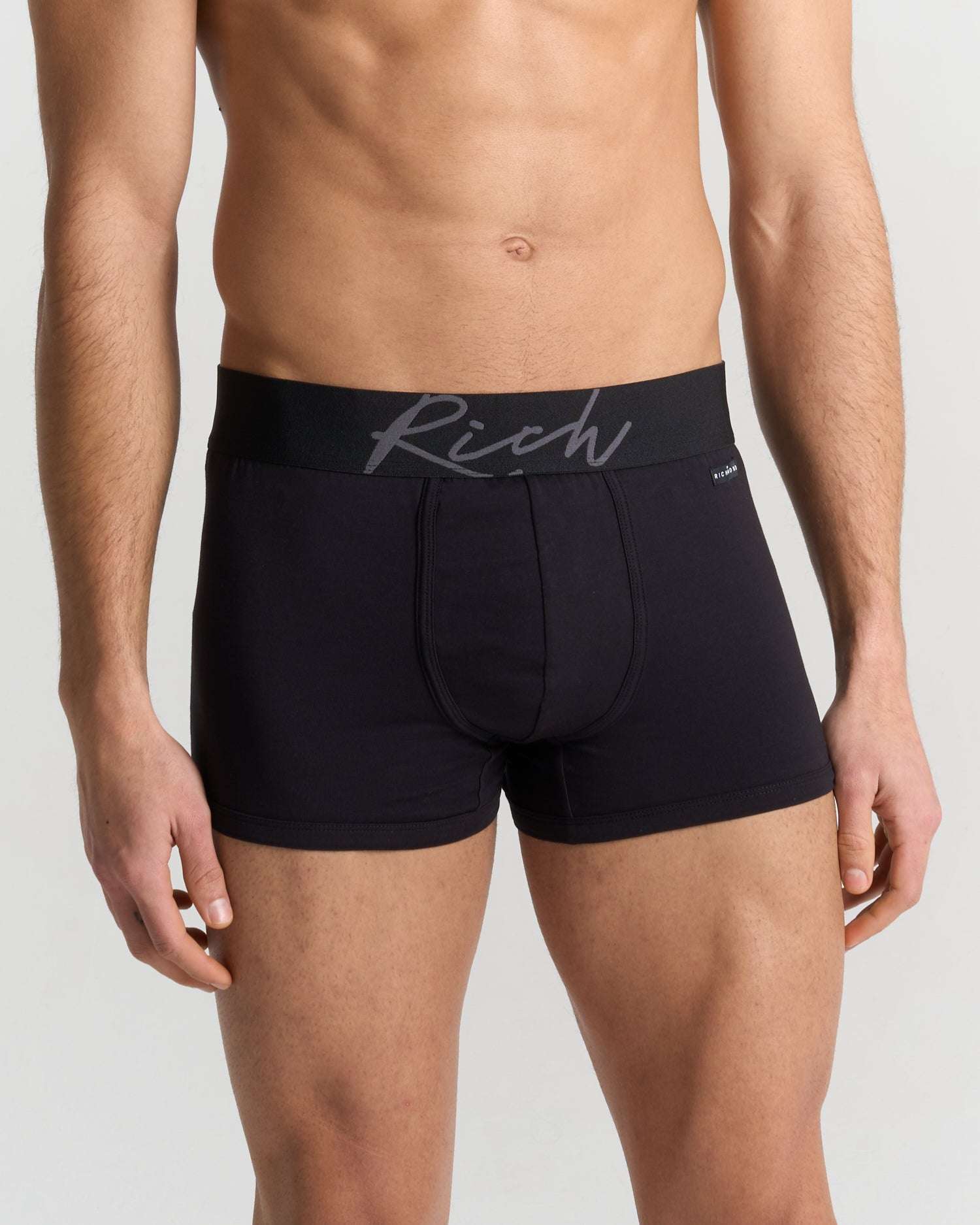 Boxer vita bassa in cotone pettinato con logo RICH UnderwearIntimo