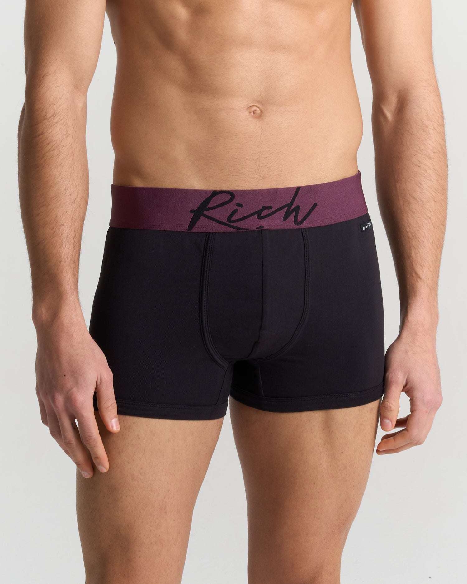 Boxer vita bassa in cotone pettinato con logo RICH UnderwearIntimo