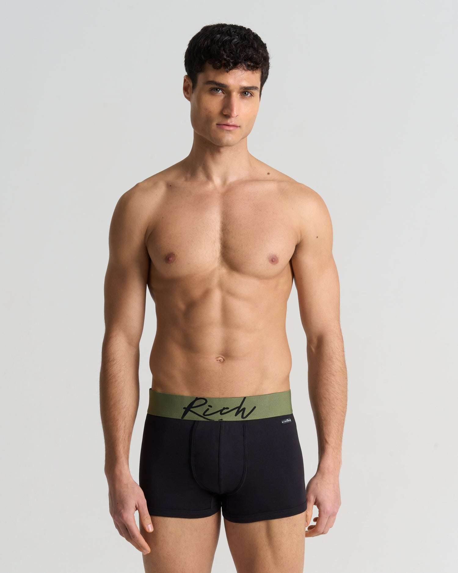 Boxer vita bassa in cotone pettinato con logo RICH UnderwearIntimo