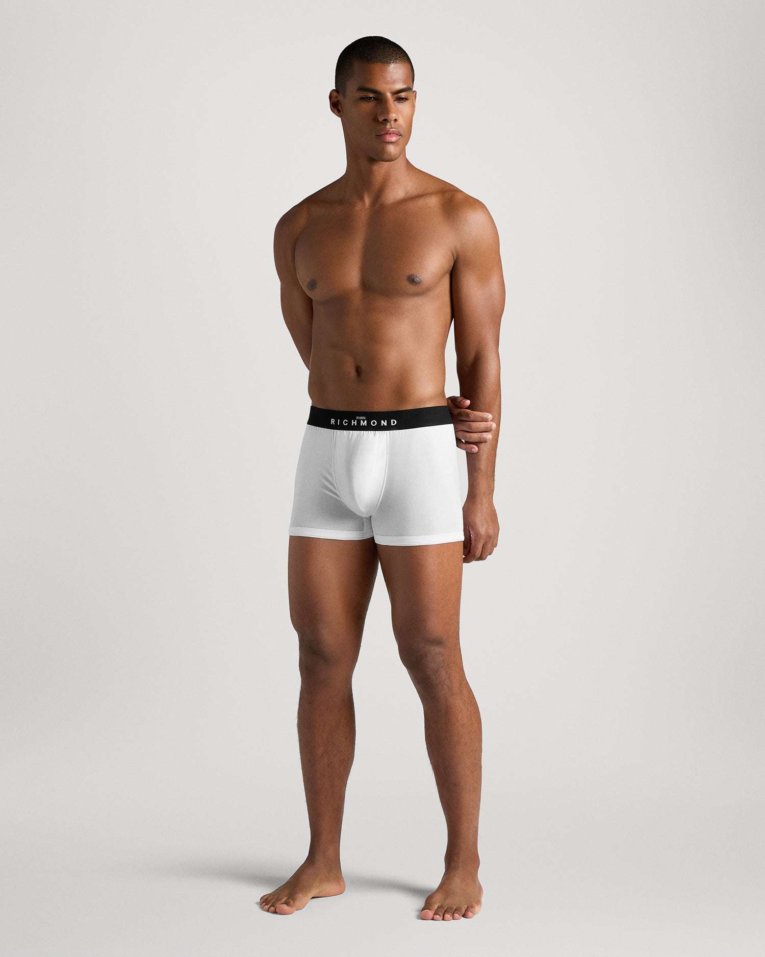 Boxer vita bassa in cotone pettinato con logo UnderwearIntimo