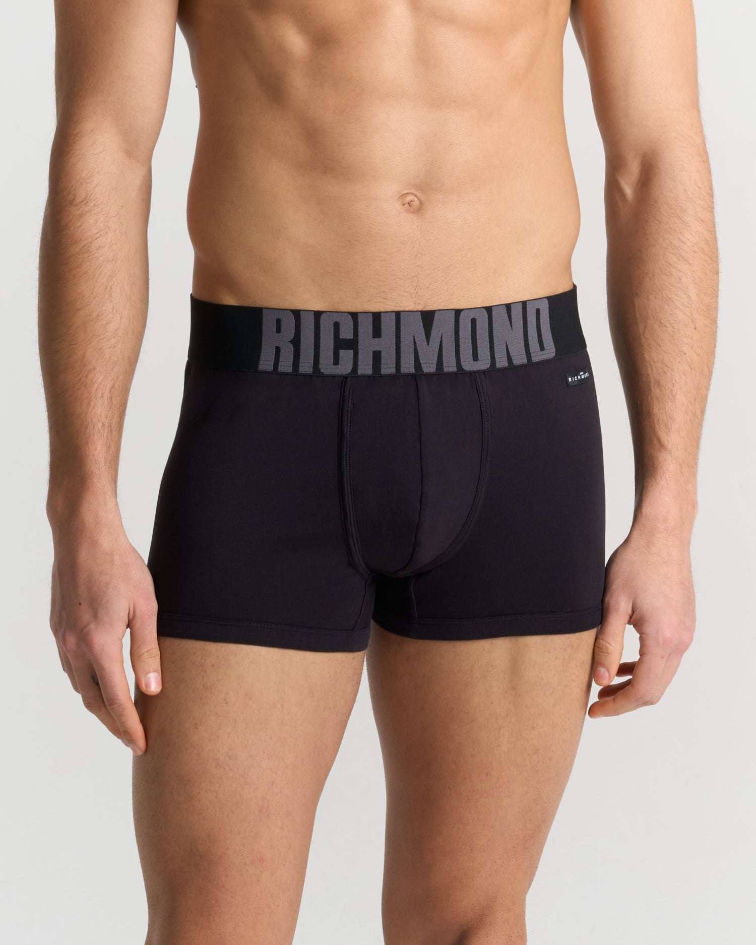 Boxer vita bassa in cotone pettinato con logo UnderwearIntimo