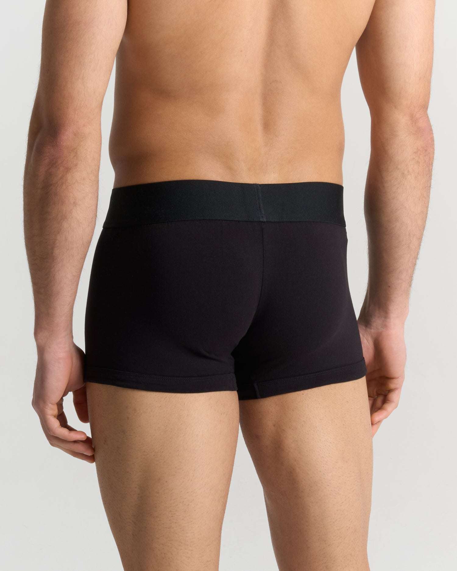 Boxer vita bassa in cotone pettinato nero UnderwearIntimo