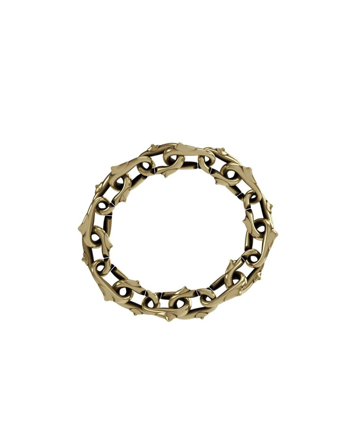Chain bracelet with gold thorns
