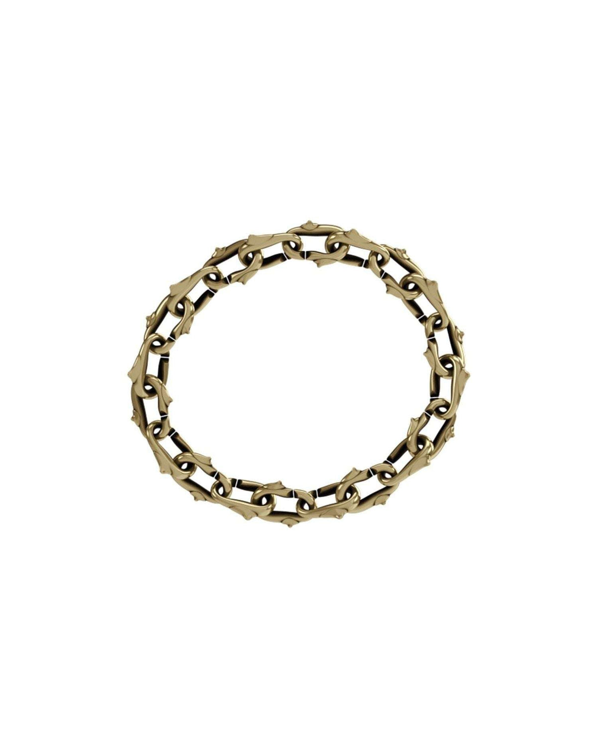 Chain bracelet with gold thorns