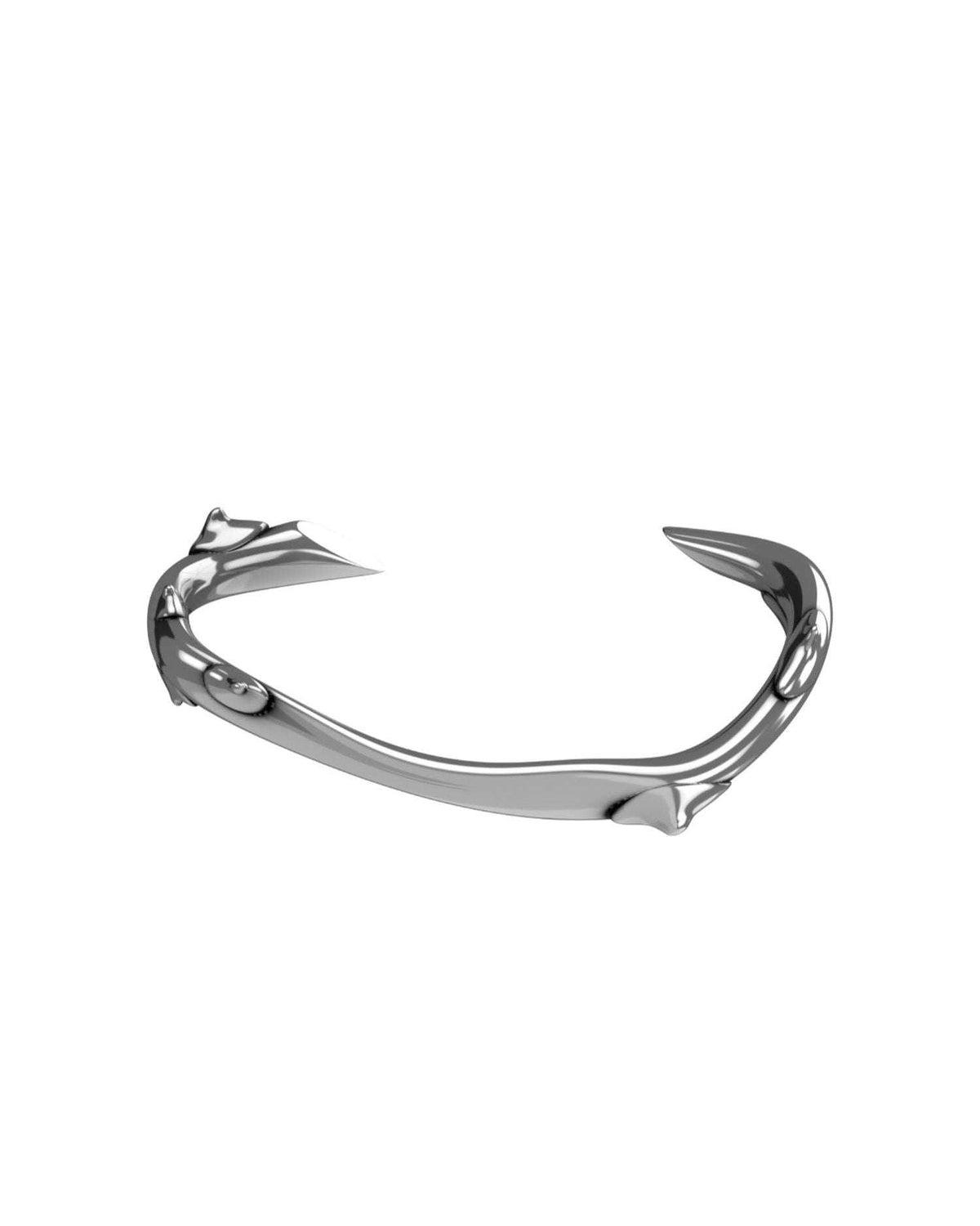 Bracciale rigido con spine argento