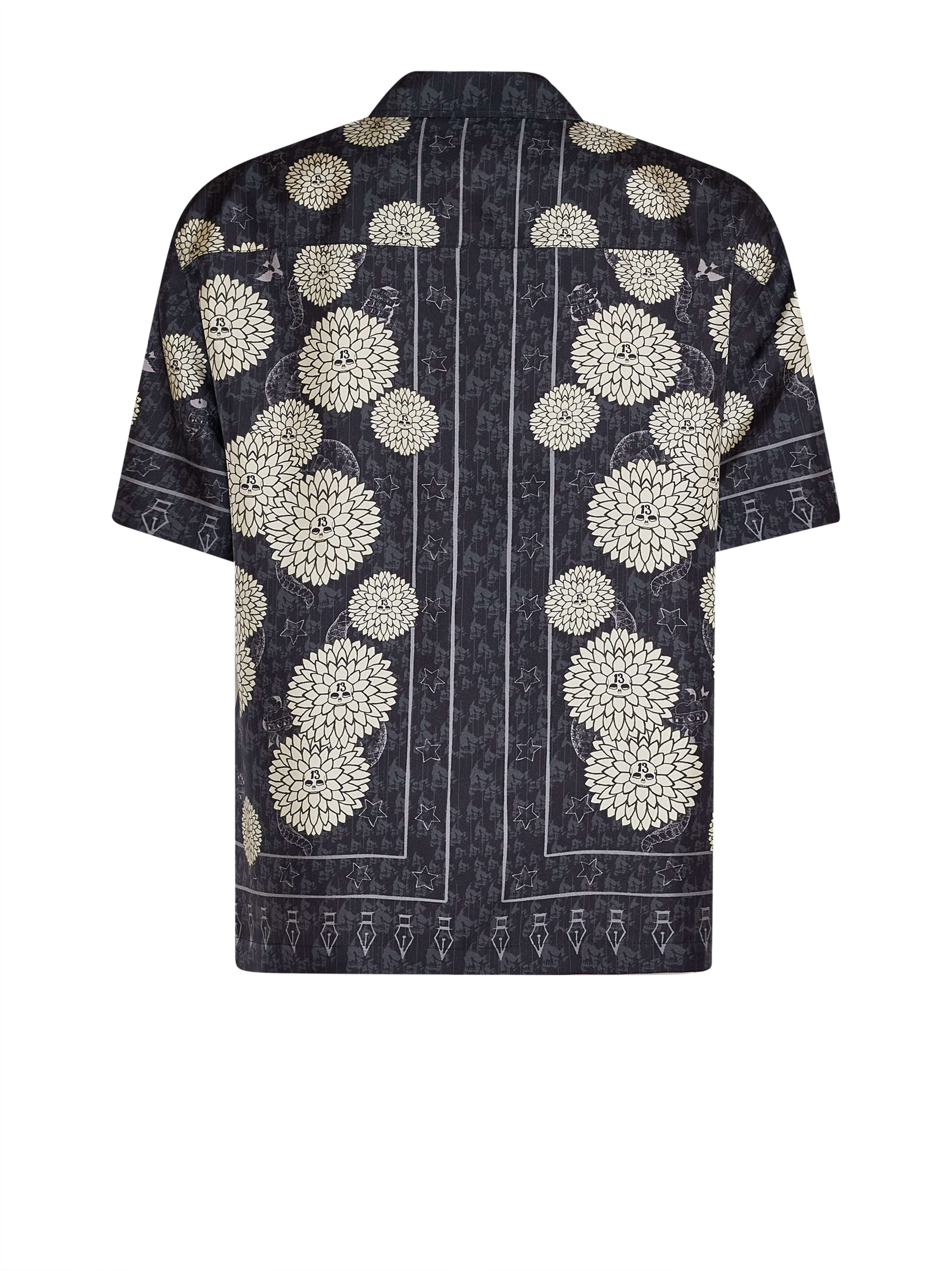 Camicia a maniche corte con motivo ornamentale raffinato CAMICIA