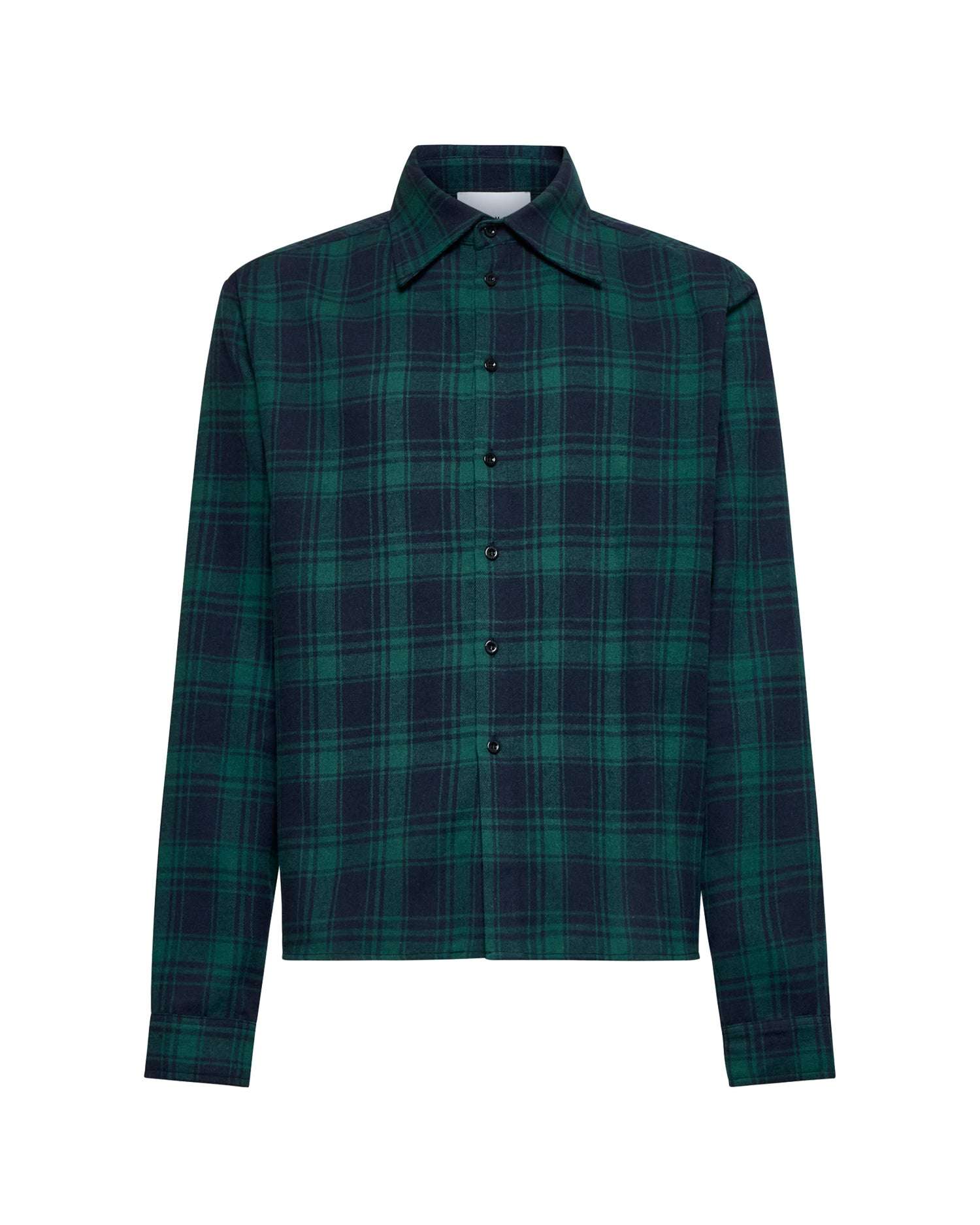 Genderless checked shirt with classic collar and button closure Shirt