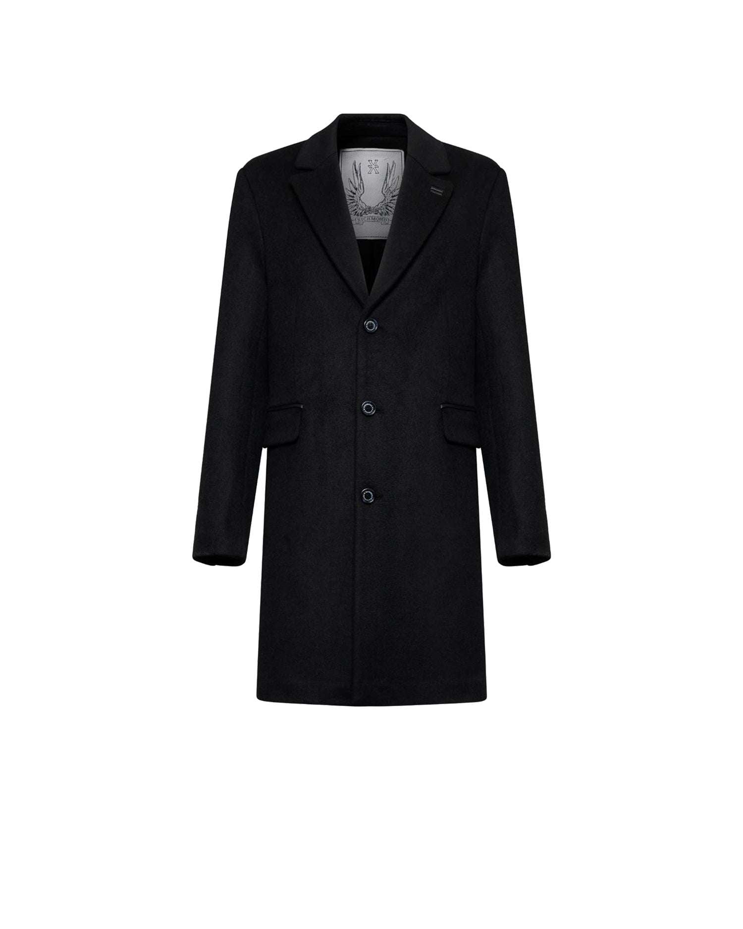 Single-breasted coat with flap pockets Outerwear