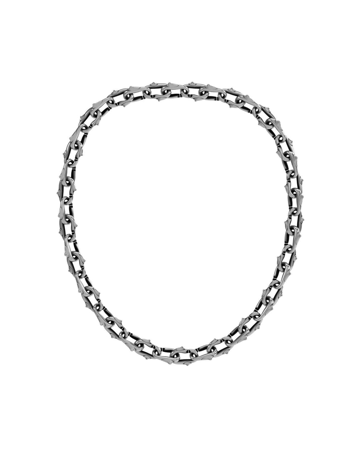 Collana a catena con spine argento