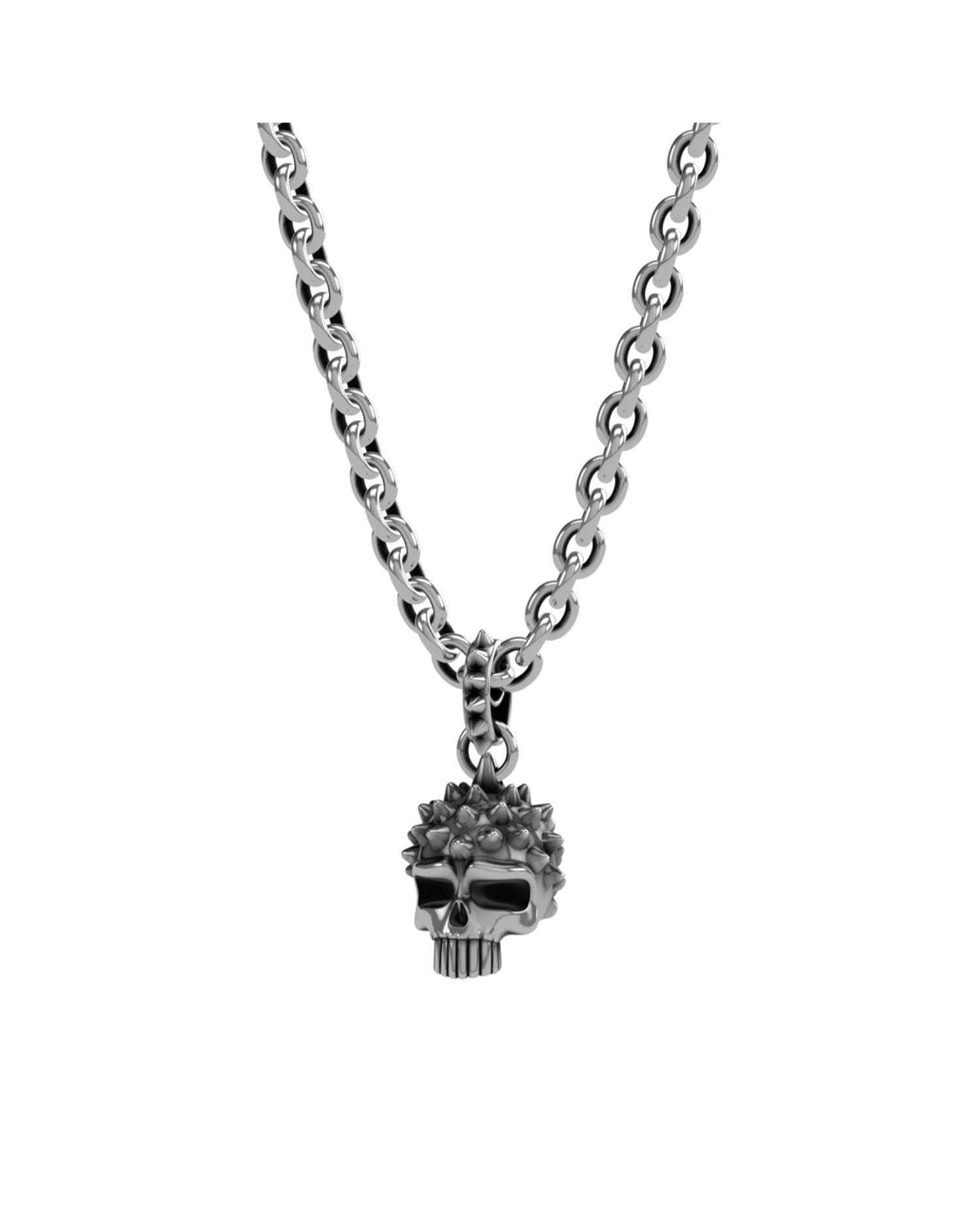 Studded skull necklace