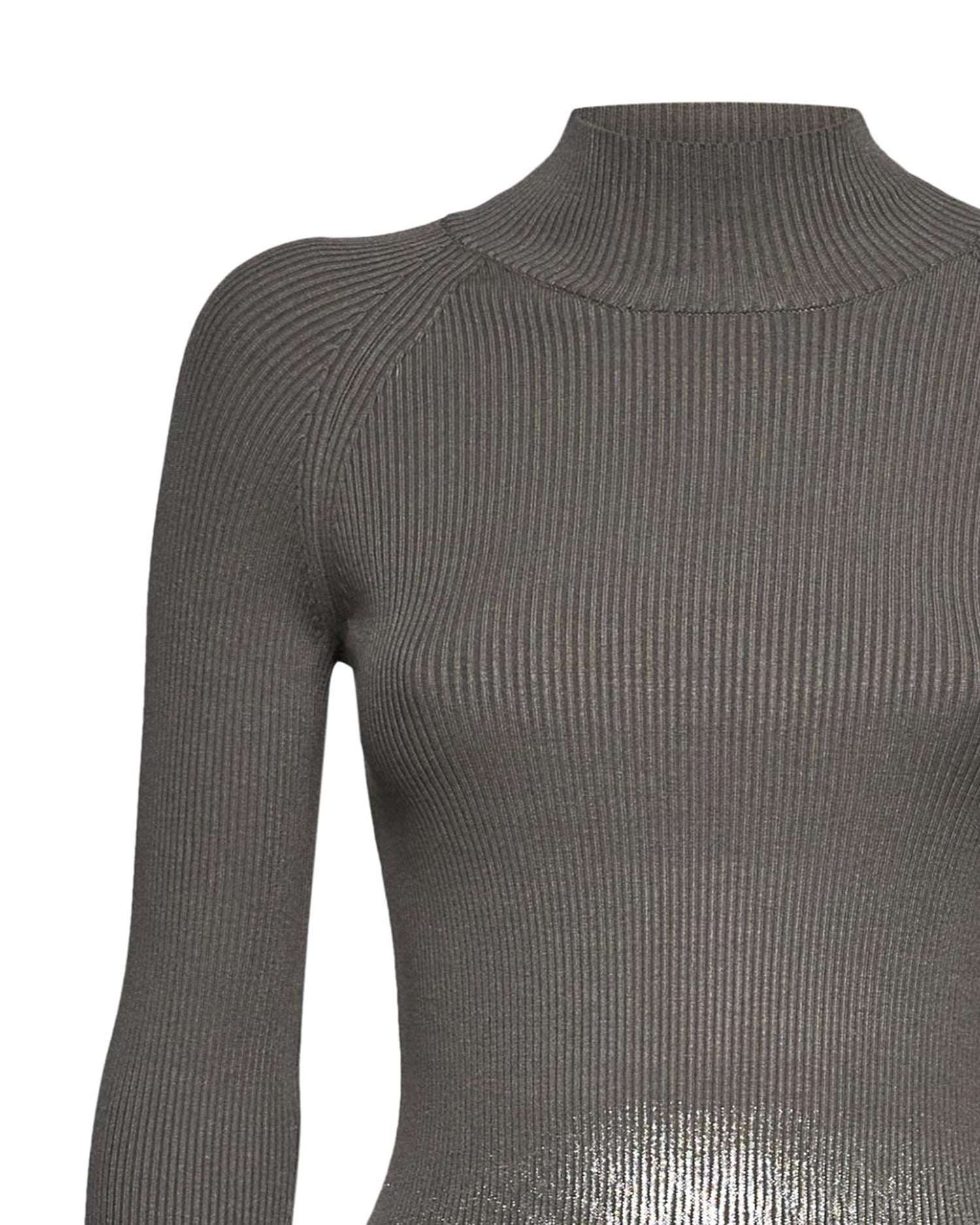 Degradé laminate effect knit turtleneck. Sweater