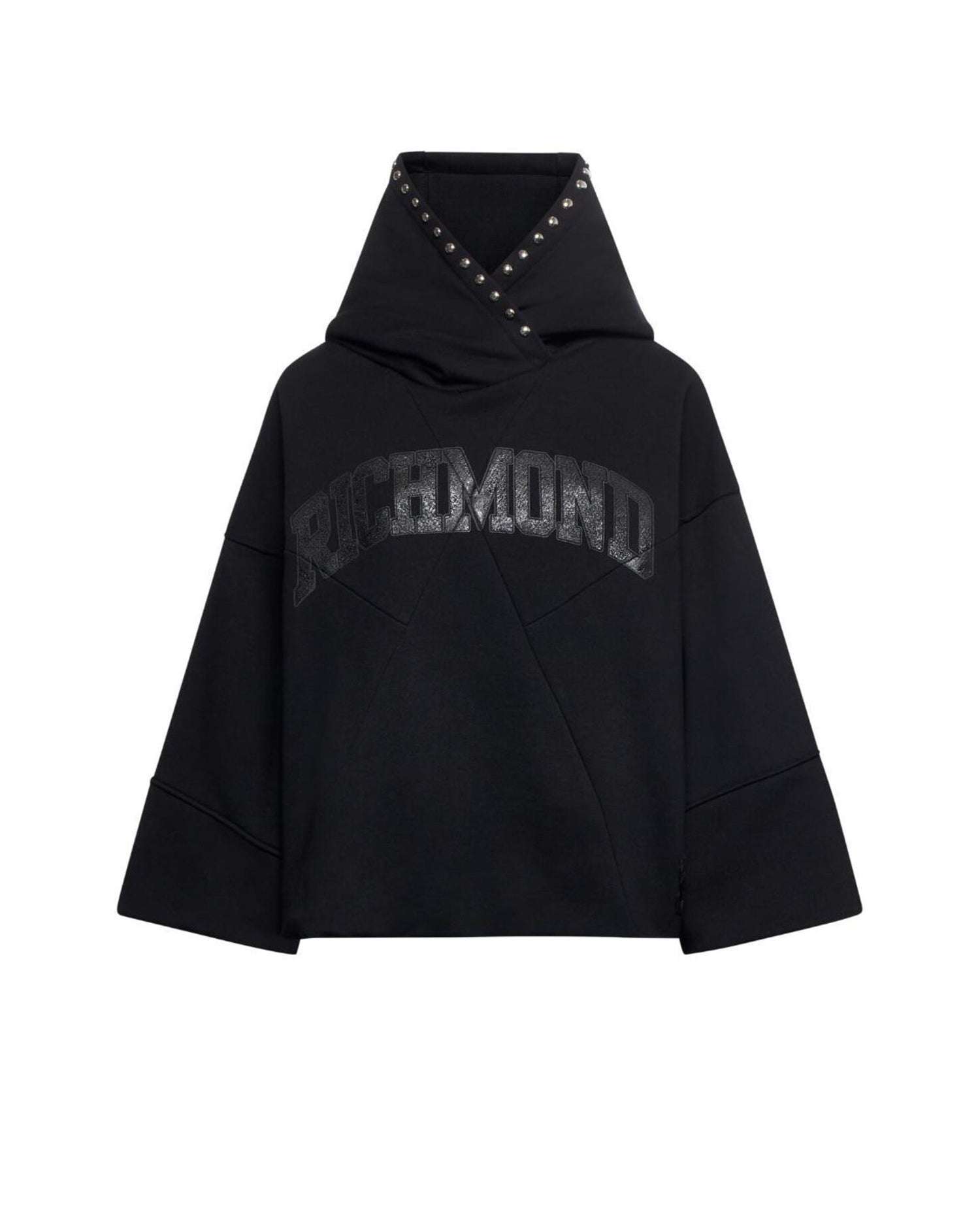 Felpa con Cappuccio e Borchie Felpa