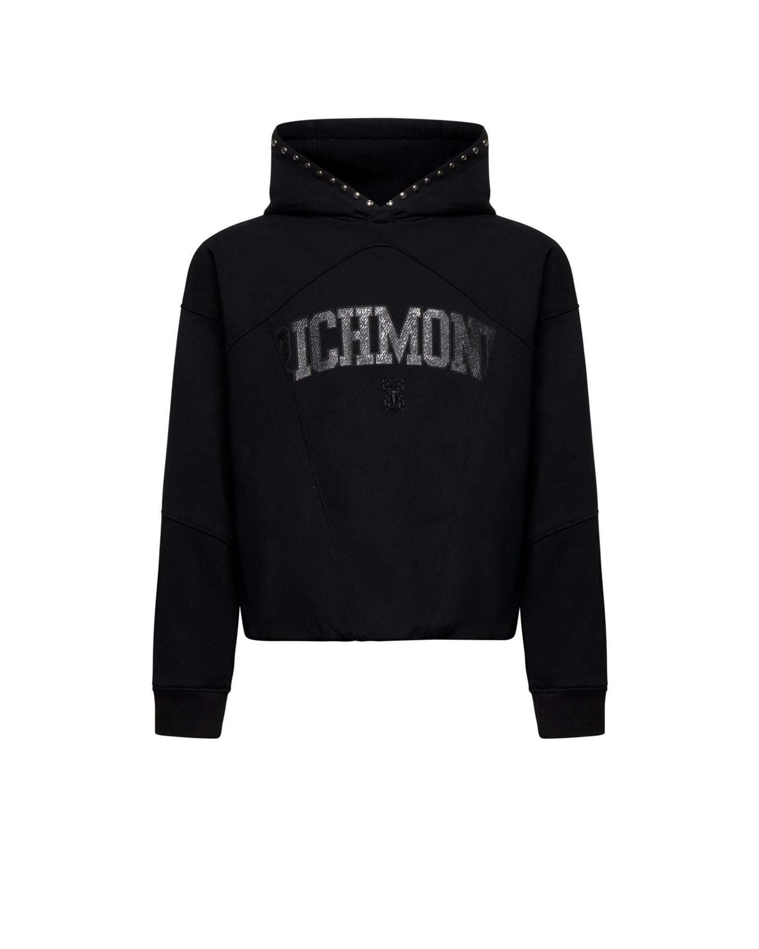 Sweatshirt with hood and embroidered front logo. Sweatshirt