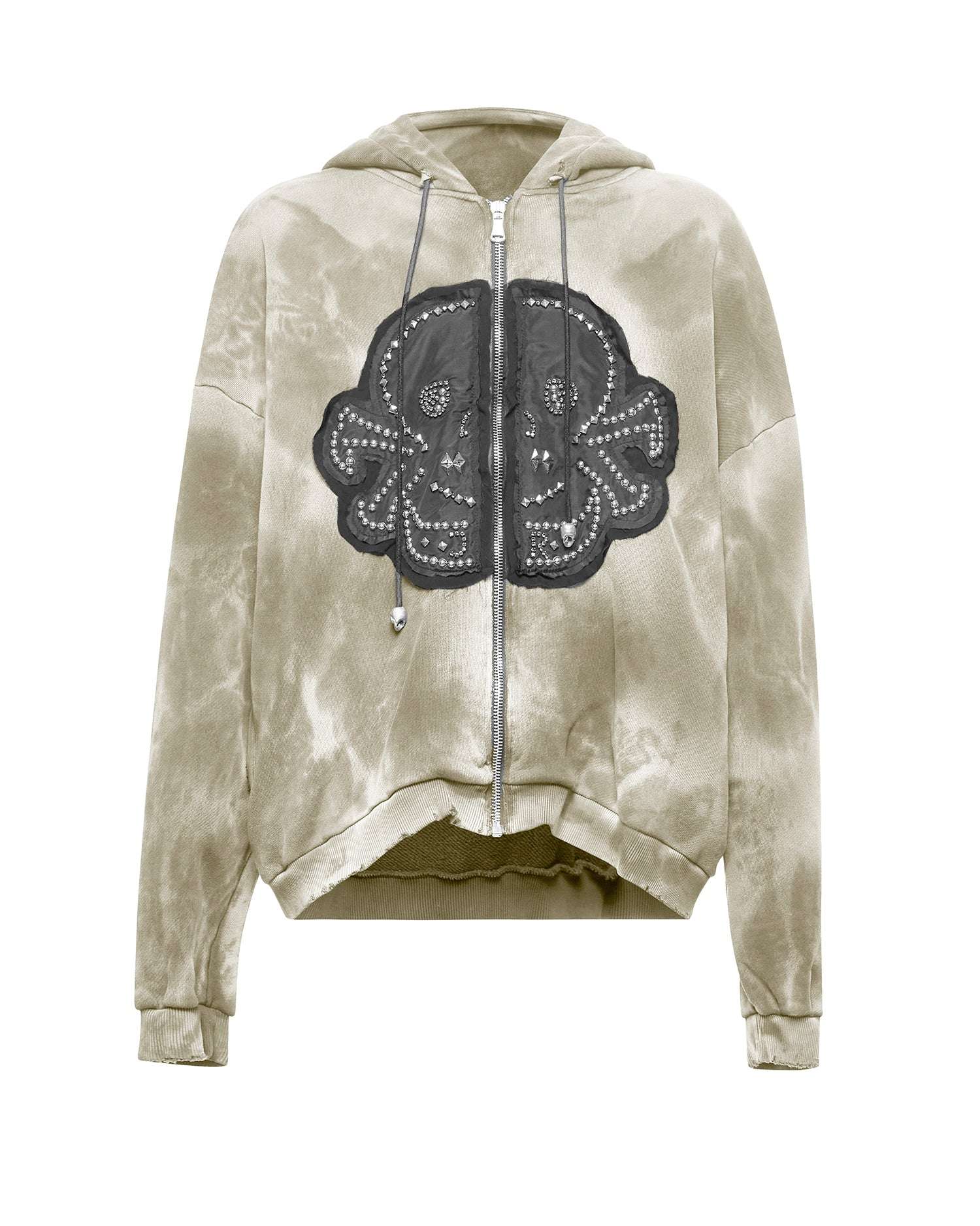 Sweatshirt with zip and hood. Sweatshirt