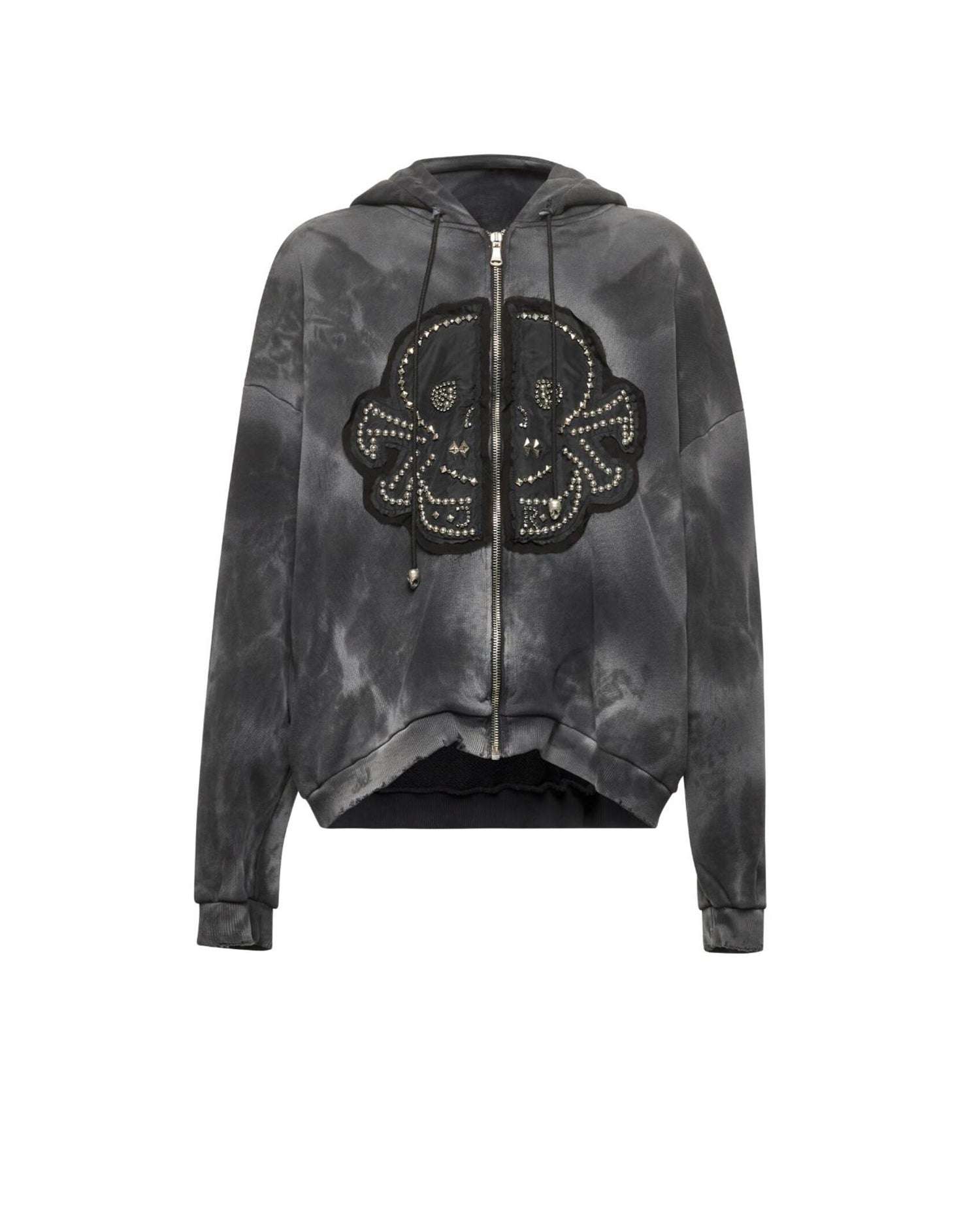 Sweatshirt with zip and hood. Sweatshirt