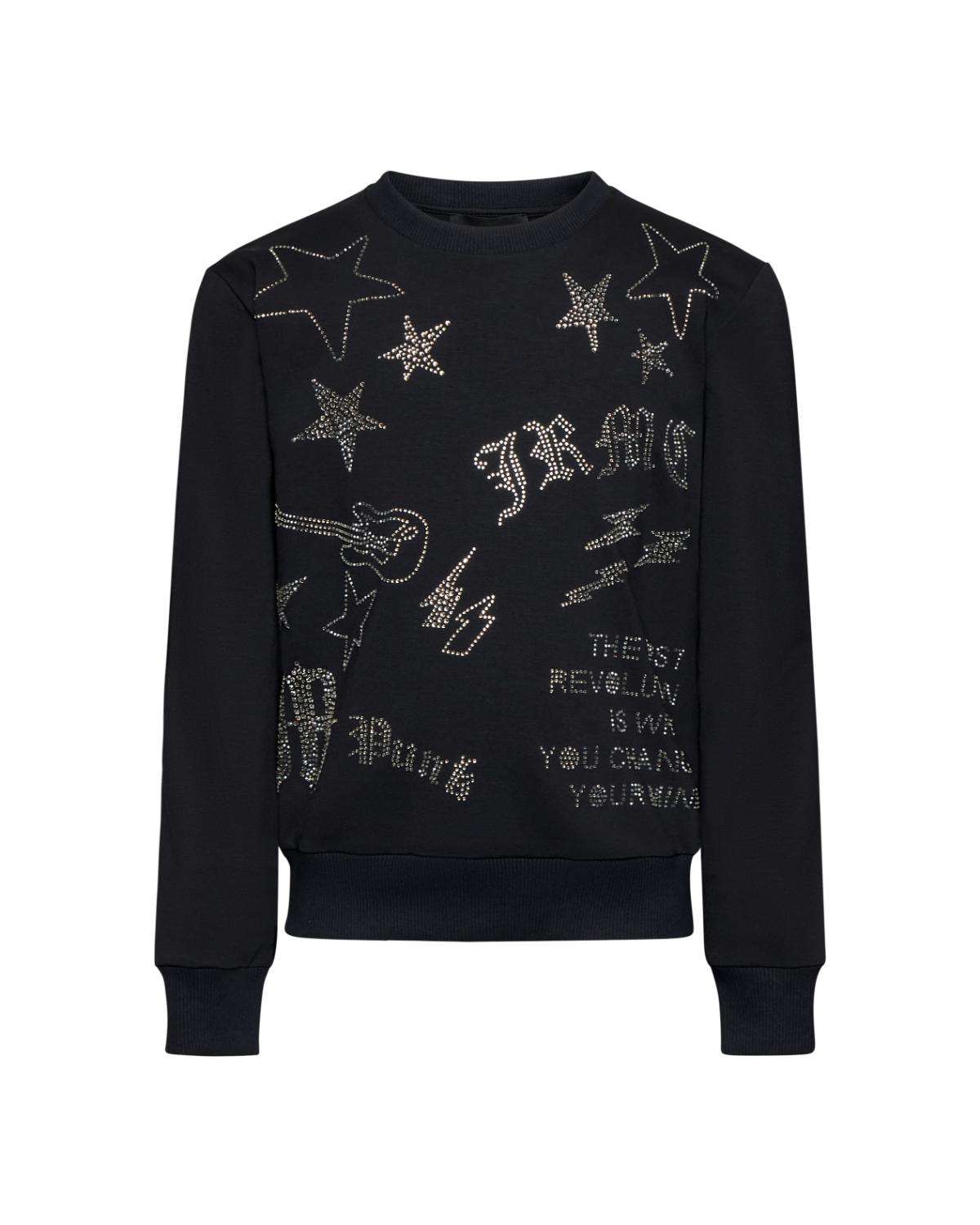 Felpa con motivi grafici applicati Felpa