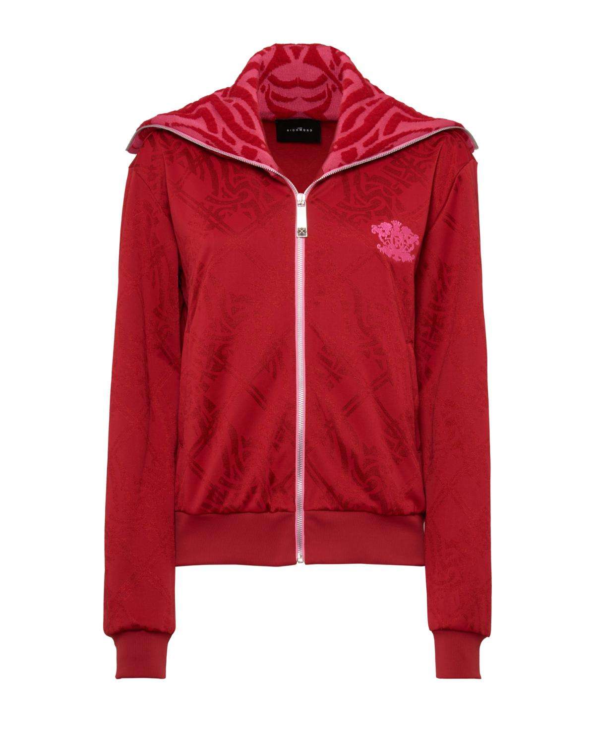 Felpa Full Zip con Motivo Tonale Felpa