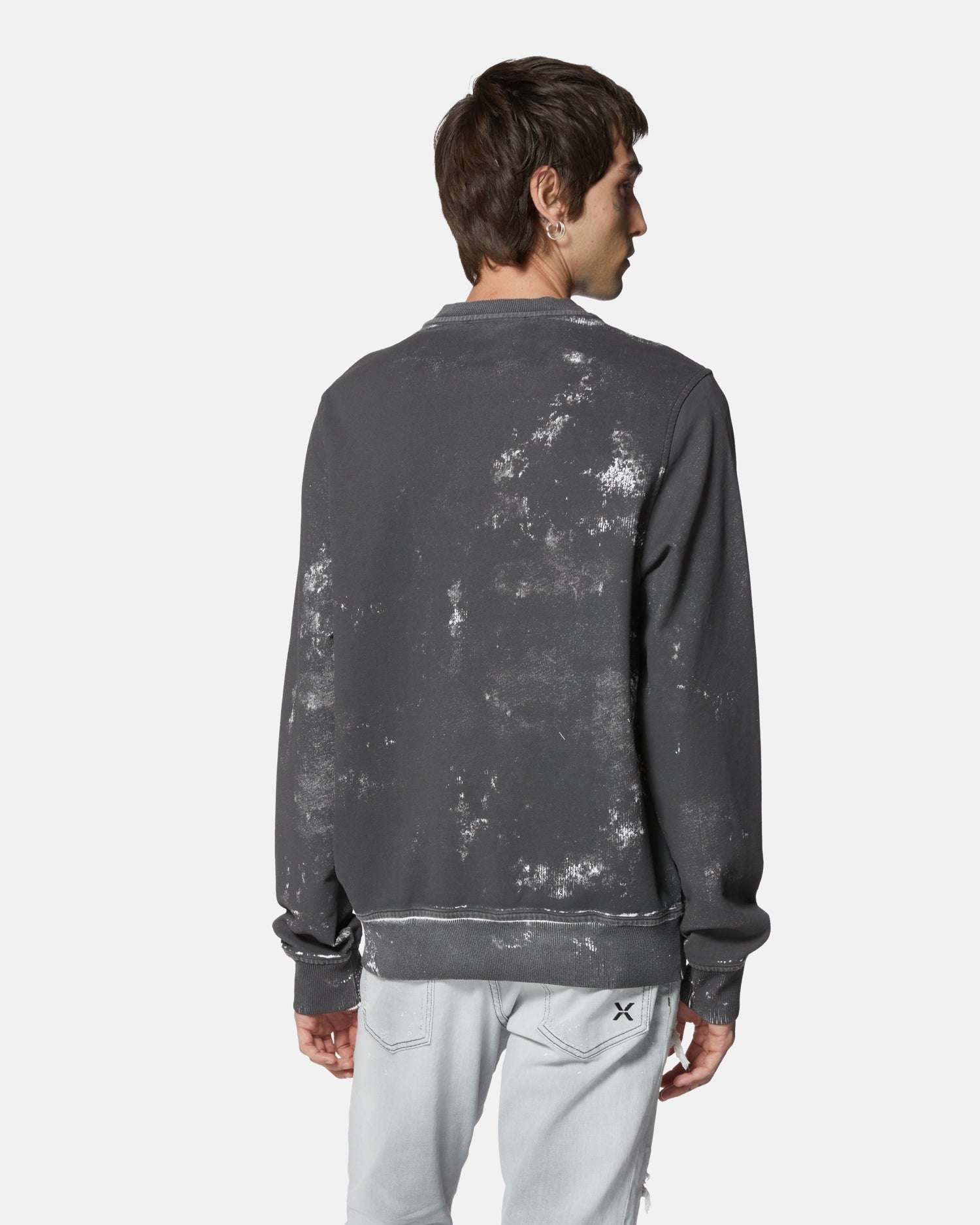 Felpa girocollo con stampa grafica effetto vintage Felpa