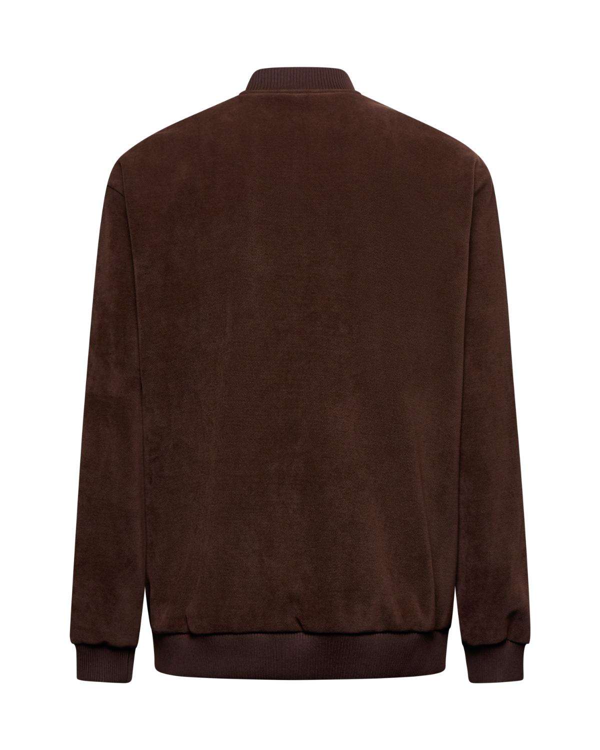 Felpa uomo marrone con zip e logo Richmond X Felpa