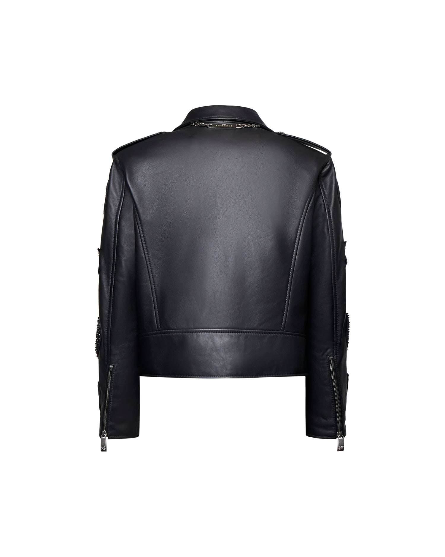 Giacca biker con applicazioni e dettagli metallici Capispalla